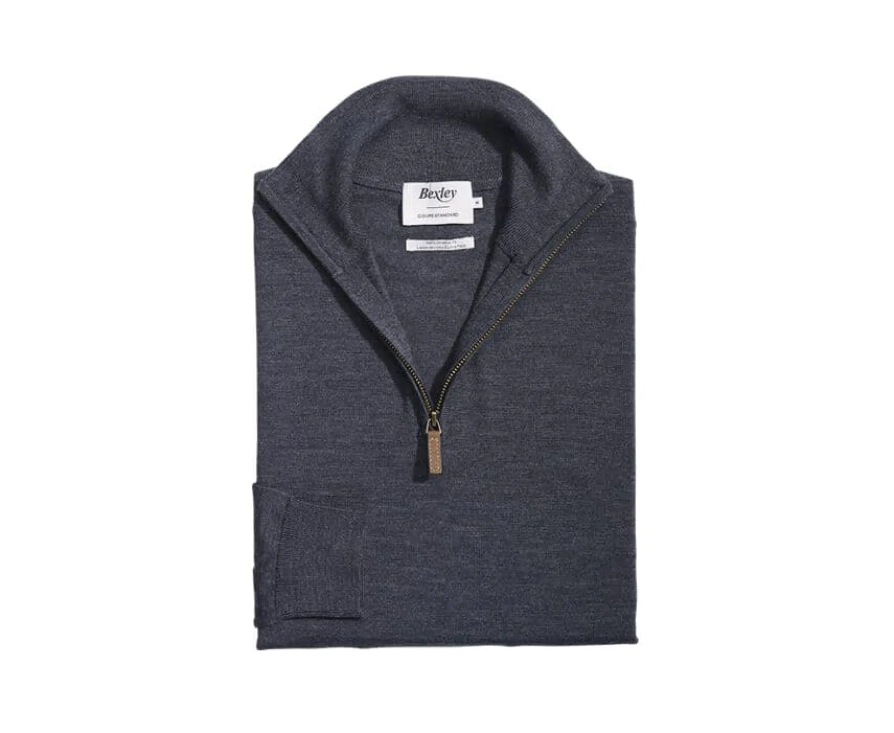 Bexley | Anthracite Melange Grey Half-Zip Pullover - Vlarinos | Grey Anthracite