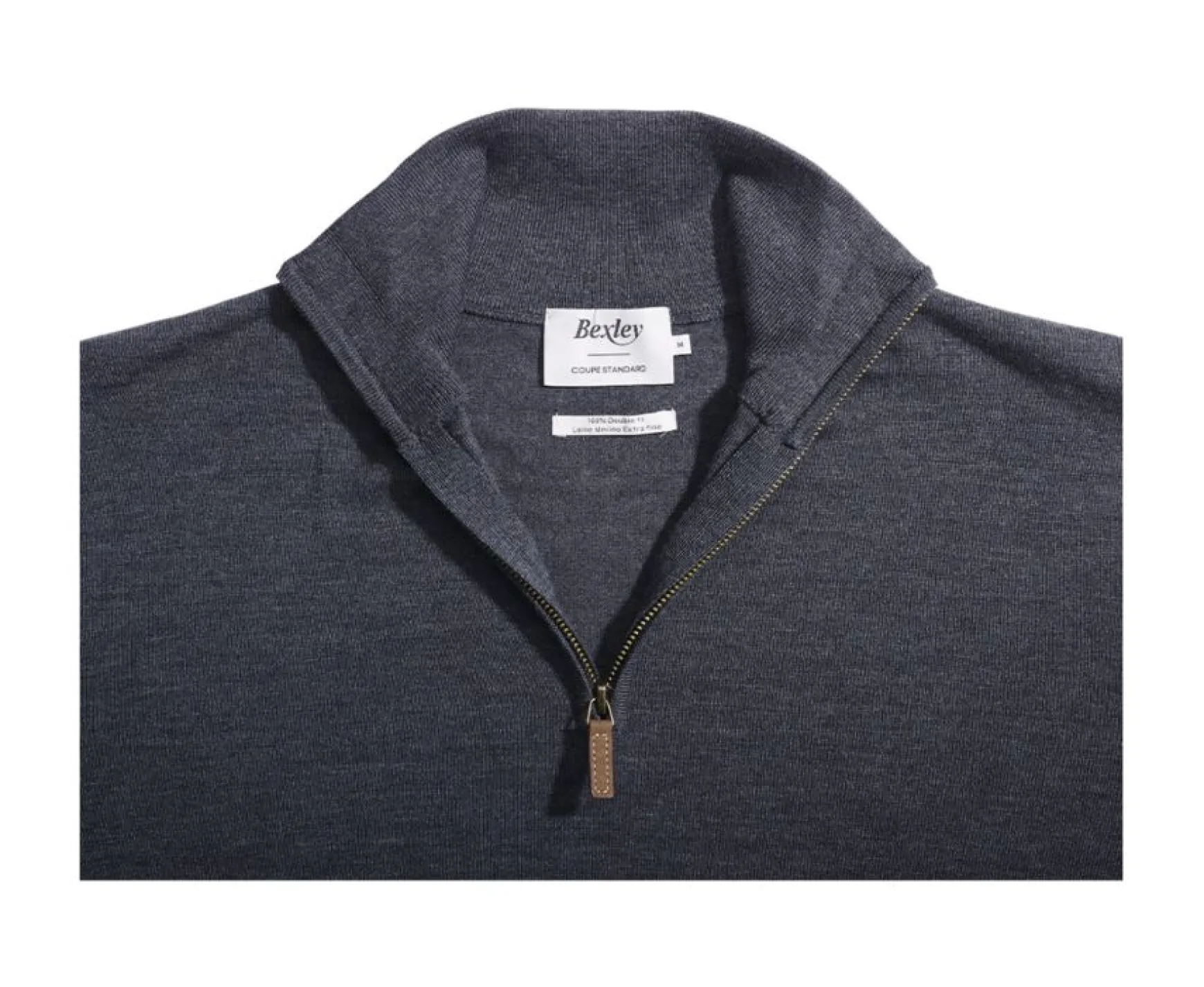 Bexley | Anthracite Melange Grey Half-Zip Pullover - Vlarinos | Grey Anthracite