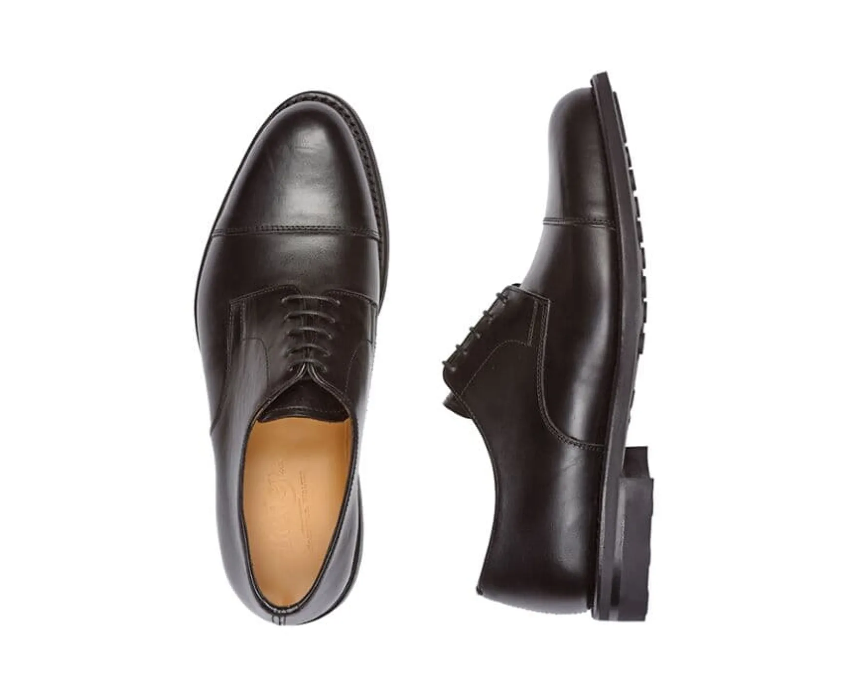 Bexley Derby Shoes | Black Derby Shoes - Rubber Outsole Mayfair Classic Gomme City Blackblack With Black Waistband