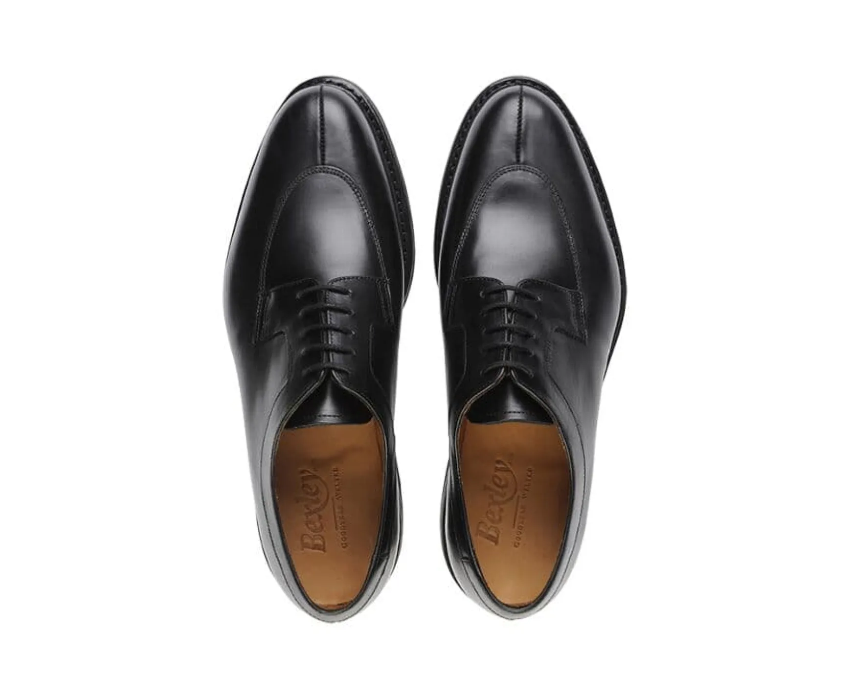 Bexley Comfort Shoes | Black Derby Shoes - Rubber Outsole Kent Gomme Country Blackblack With Black Waistband