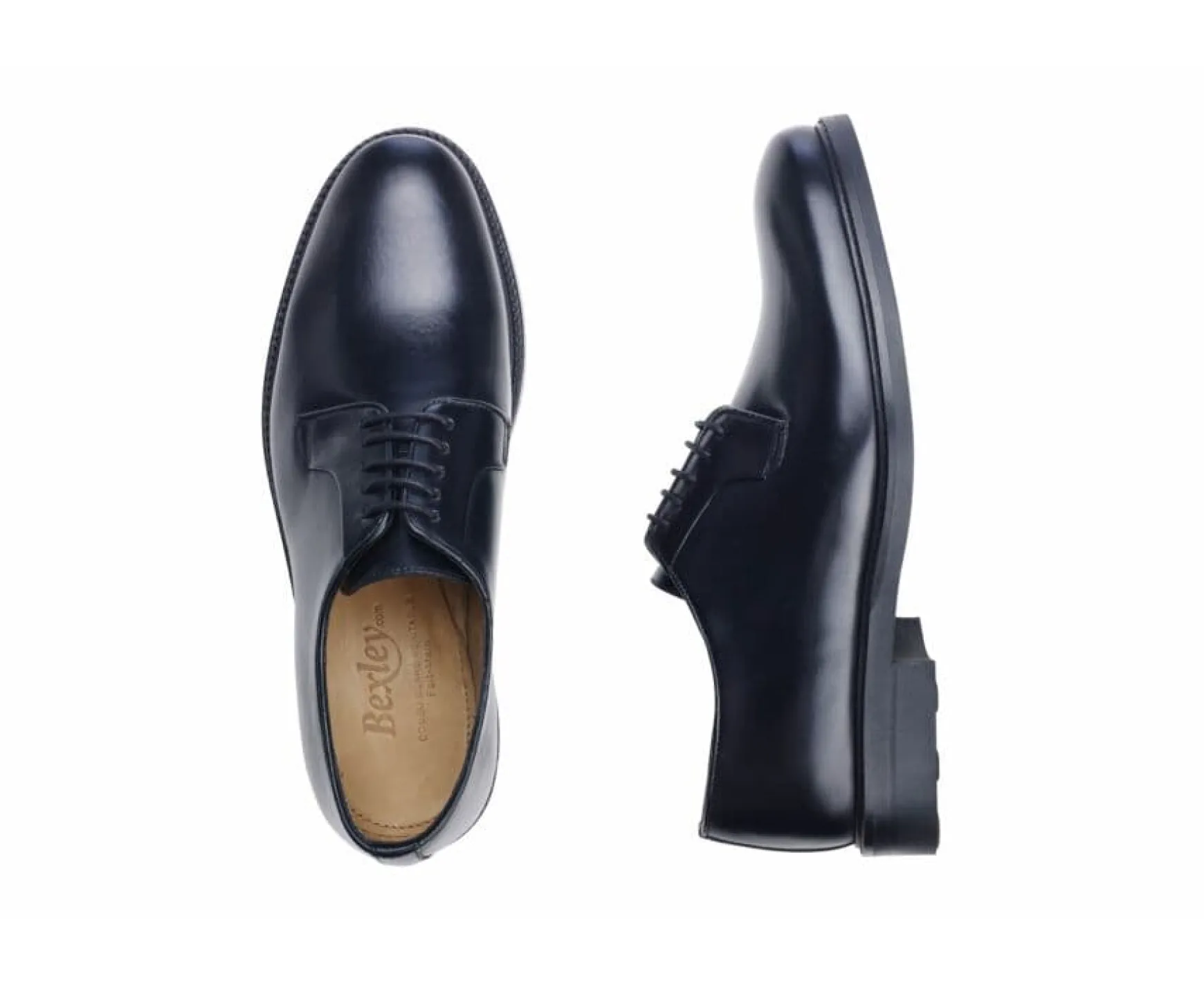 Bexley Derby Shoes | Black Derby Shoes - Rubber Outsole Monterey Gomme City Blackblack With Black Waistband