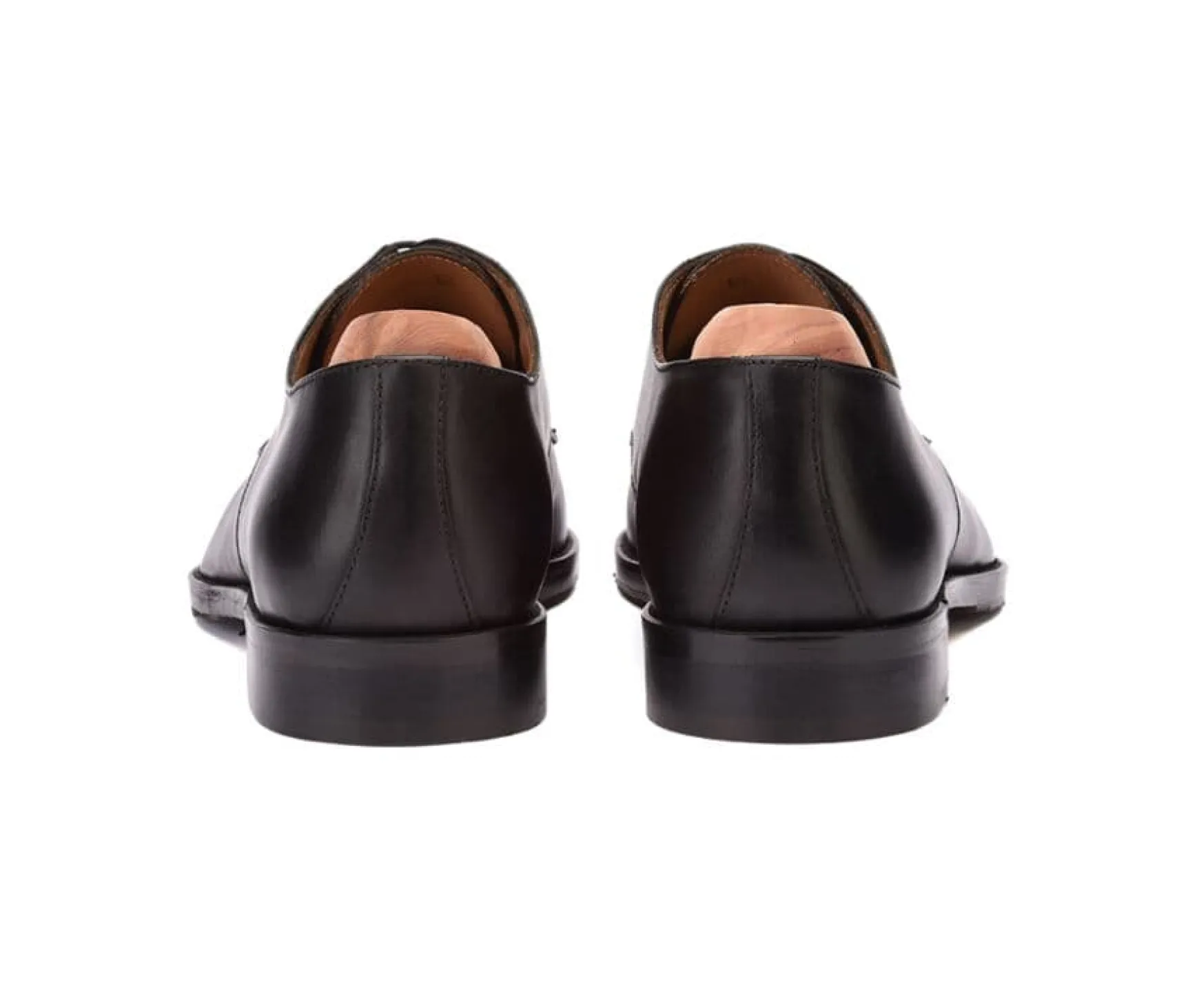 Bexley Comfort Shoes | Black Derby Shoes - Rubber Pad Mayfair Classic Patin Blackblack With Black Waistband