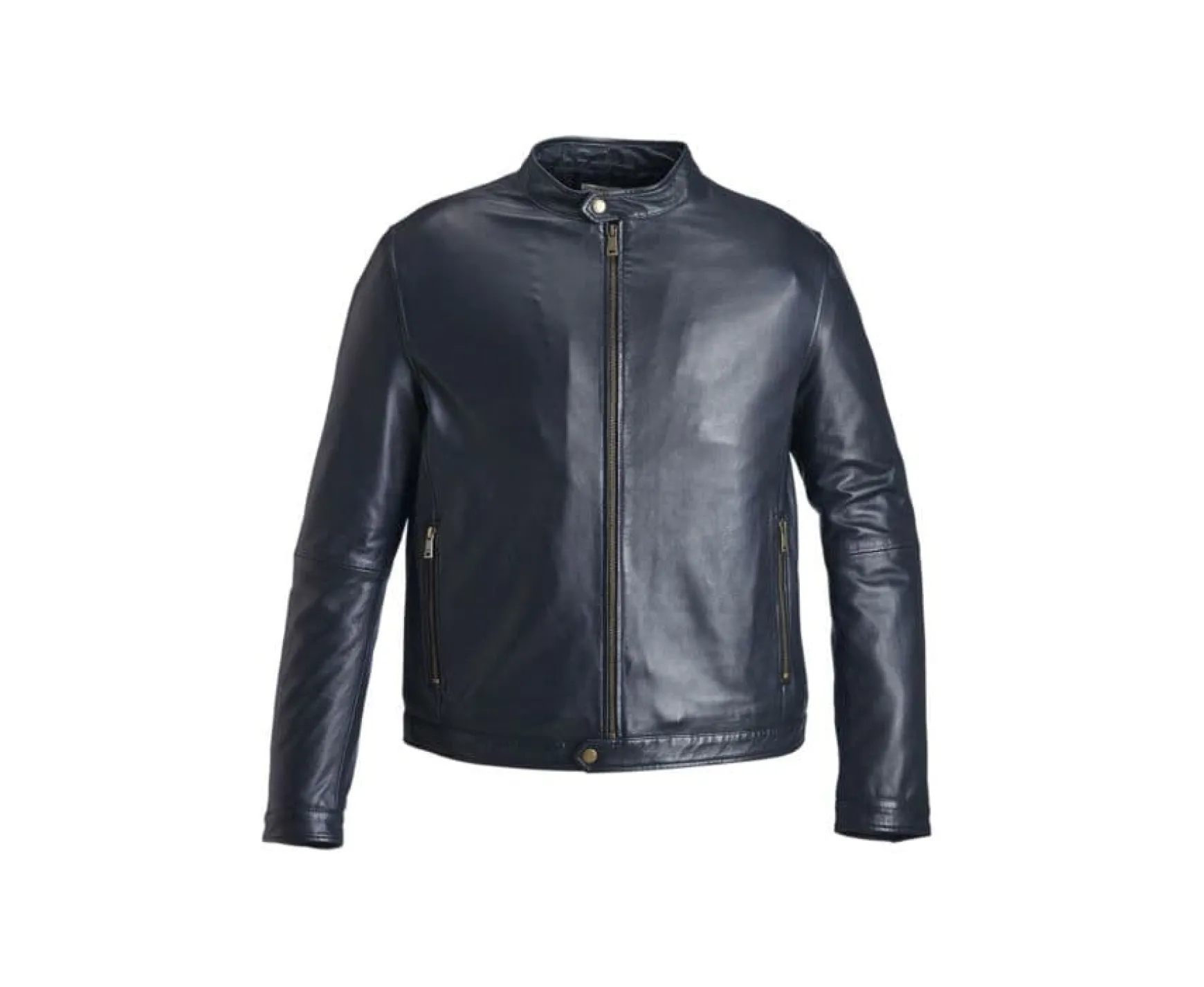 Bexley | Black Leather Jacket Carter Blackblack With Black Waistband