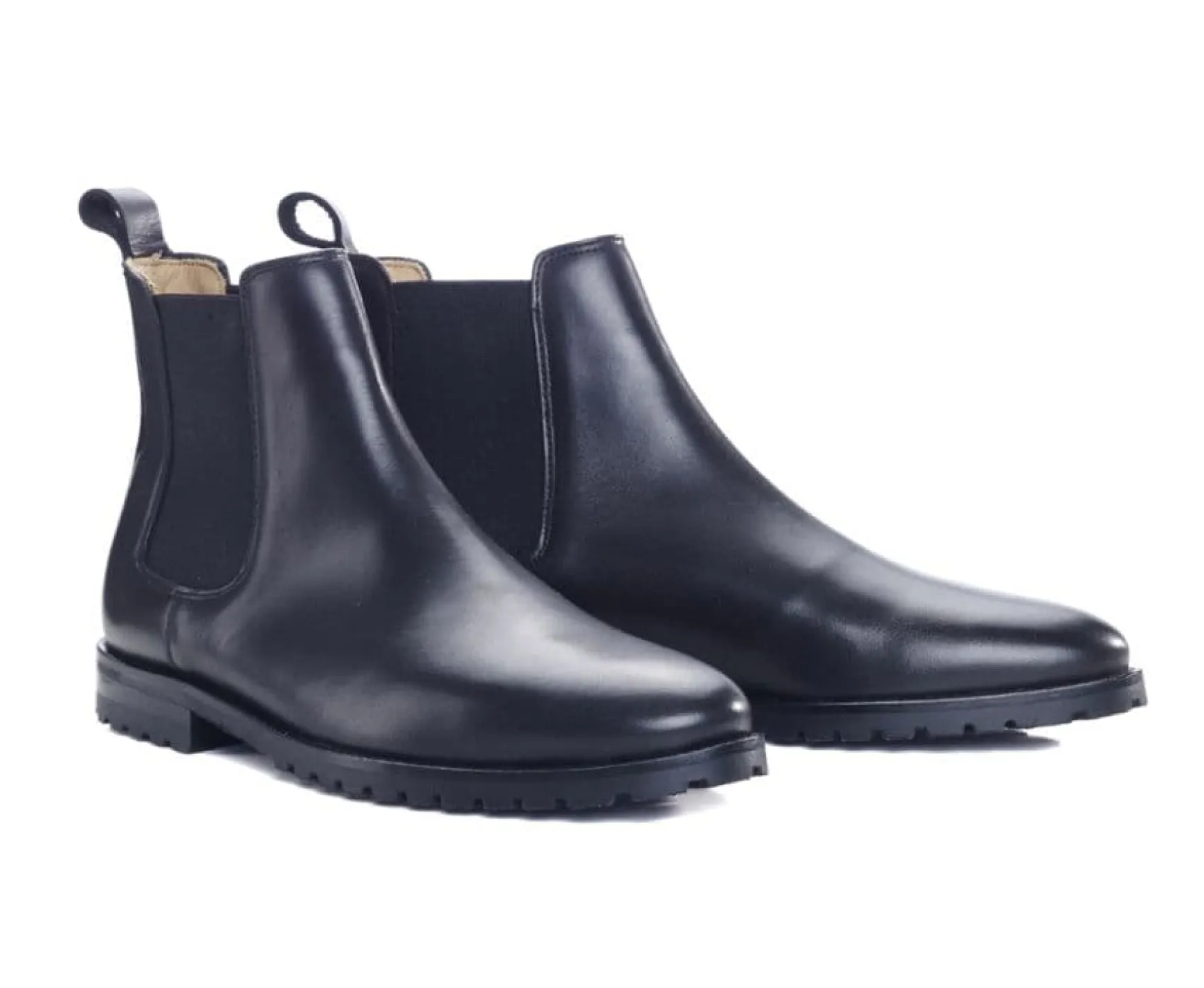 Bexley Boots Shoes | Black Men'S Chelsea Boots Rubber Outsole With Separate Heel - Bentfield Gomme | Blackblack With Black Waistband