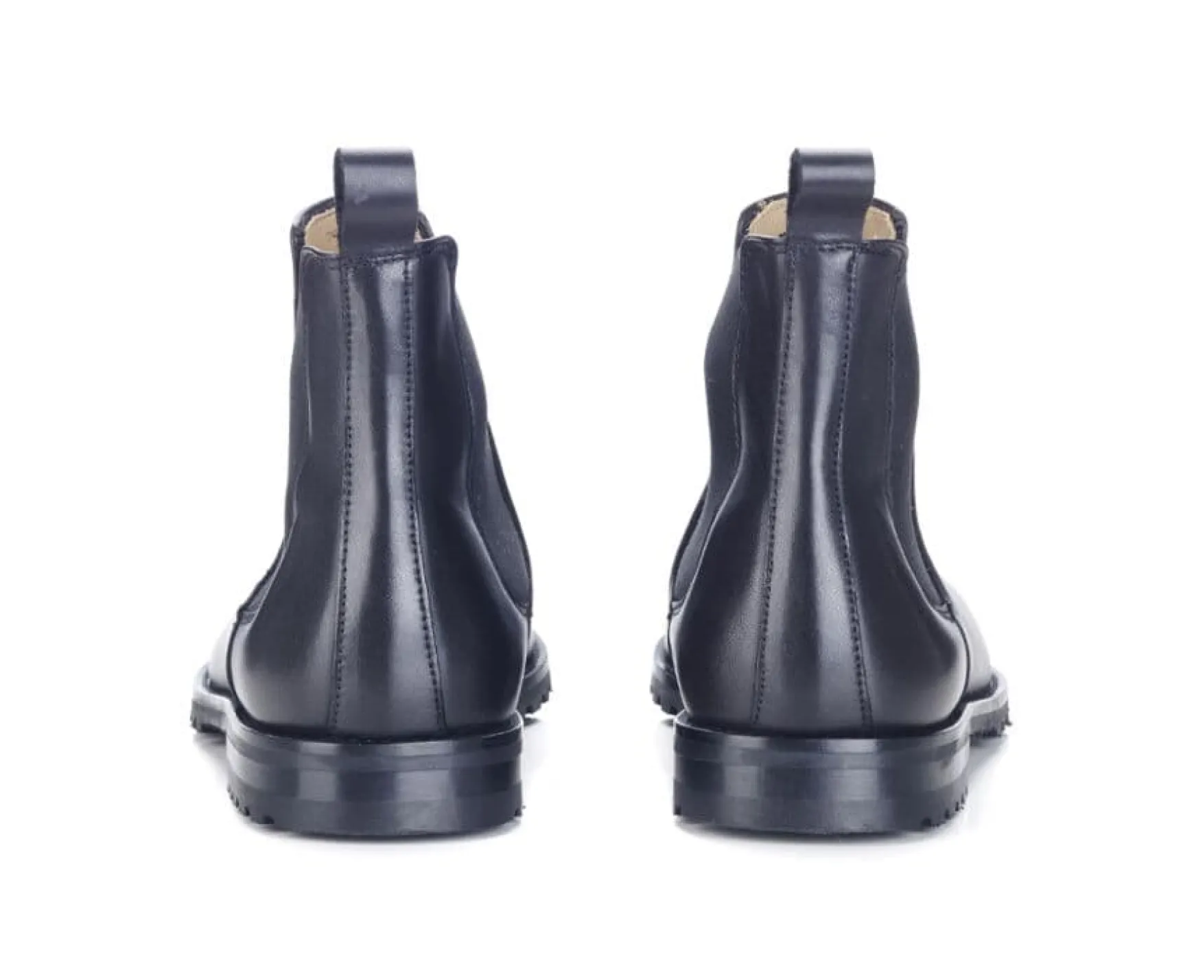 Bexley Boots Shoes | Black Men'S Chelsea Boots Rubber Outsole With Separate Heel - Bentfield Gomme | Blackblack With Black Waistband