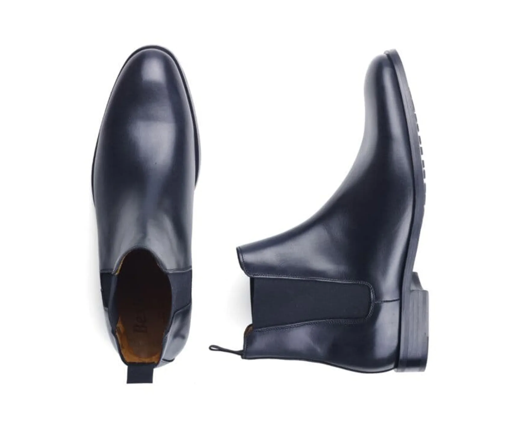 Bexley Boots Shoes | Black Men'S Leather Chelsea Boots With Rubber Outsole - Toddington Gomme | Blackblack With Black Waistband