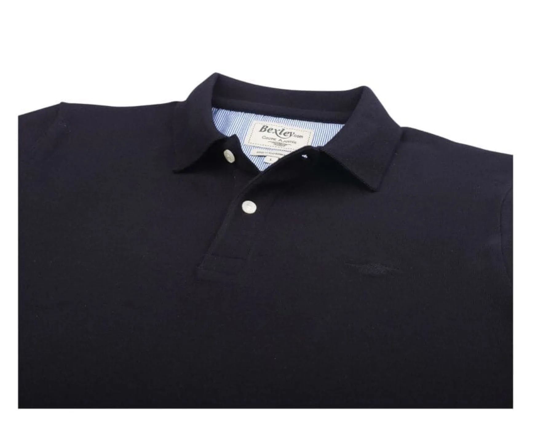 Bexley Long Sleeves Polo Shirts | Black Men'S Long Sleeve Polo Shirt Andy Ii Ml Blackblack With Black Waistband