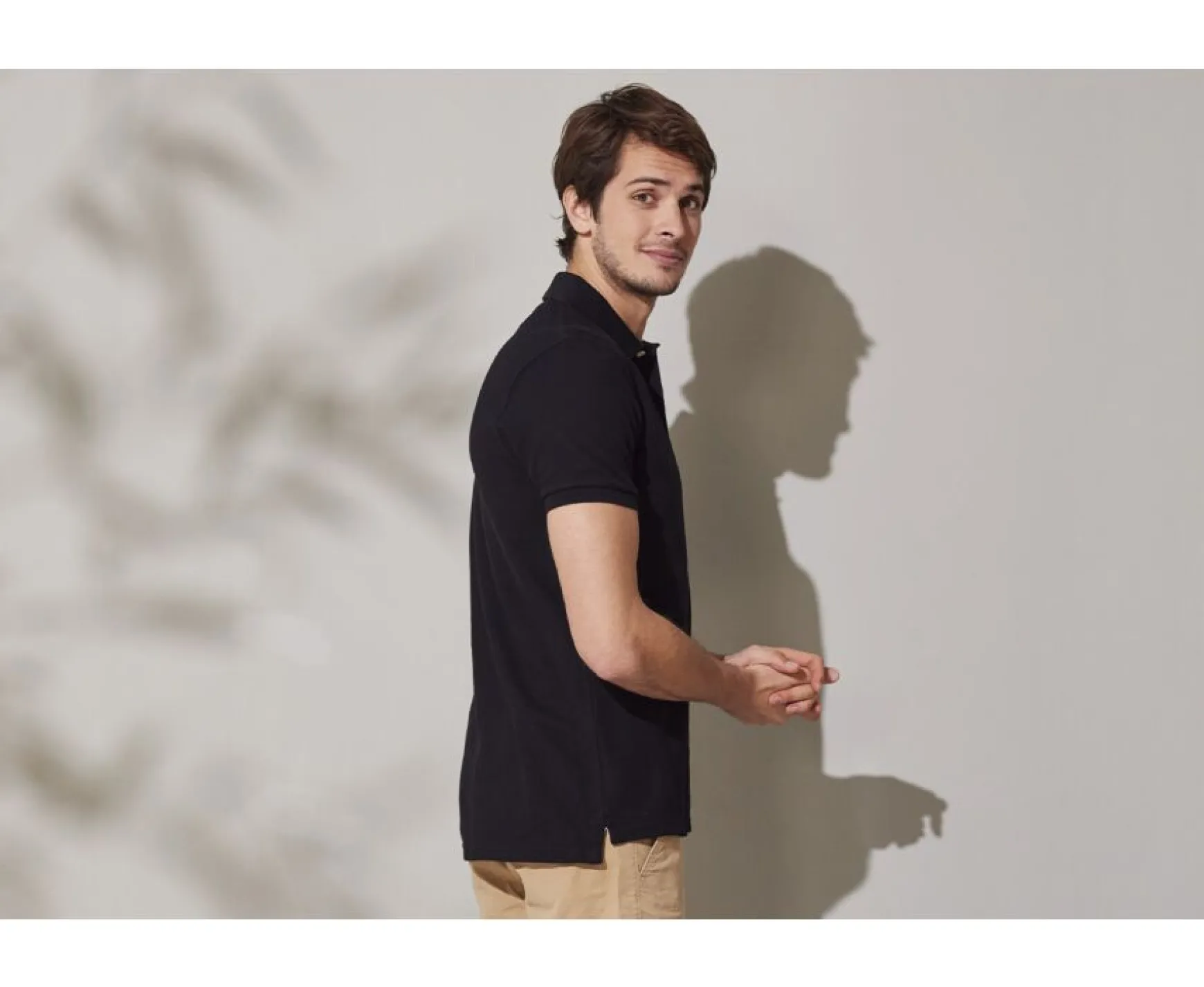 Bexley Adjusted Fit | Black Men'S Polo Shirt Andy Ii Blackblack With Black Waistband