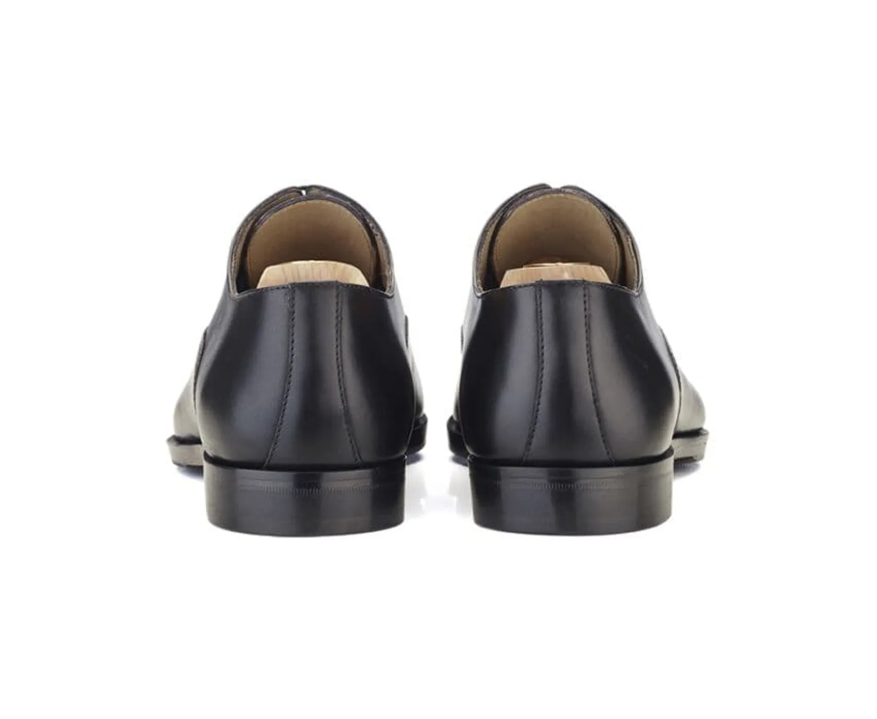 Bexley Oxford Shoes | Black Oxford Shoes - Rubber Pad Tremezzo Patin Blackblack With Black Waistband