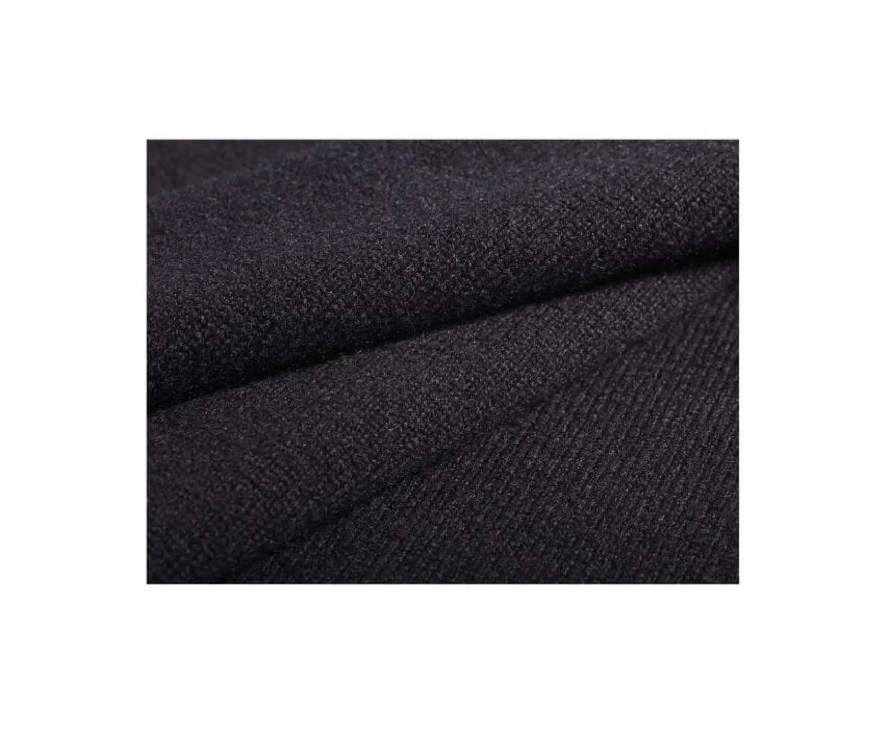 Bexley | Black Round-Neck Wool Jumper - Conan | Blackblack With Black Waistband