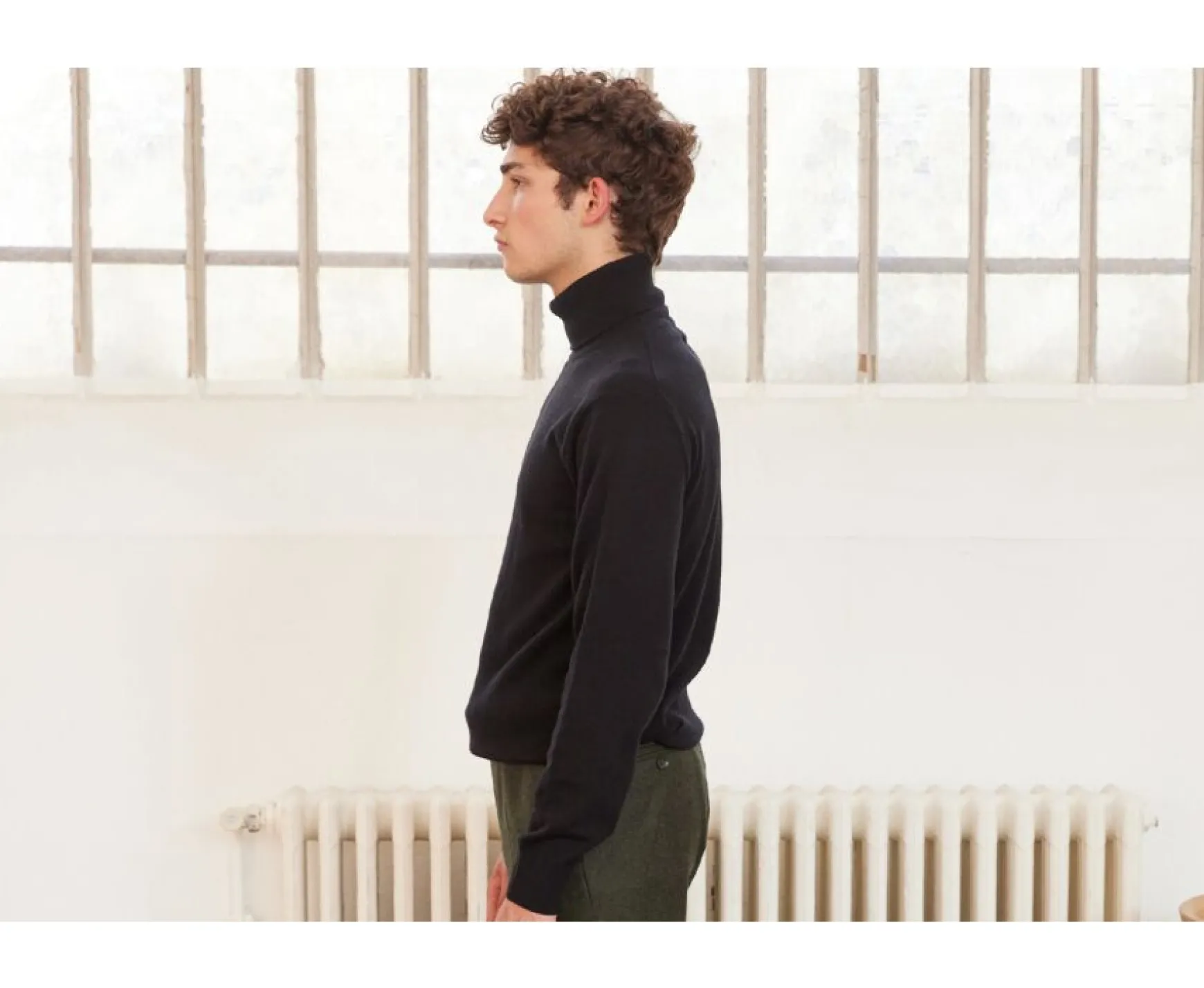 Bexley | Black Wool Roll-Neck Jumper Emeric Blackblack With Black Waistband