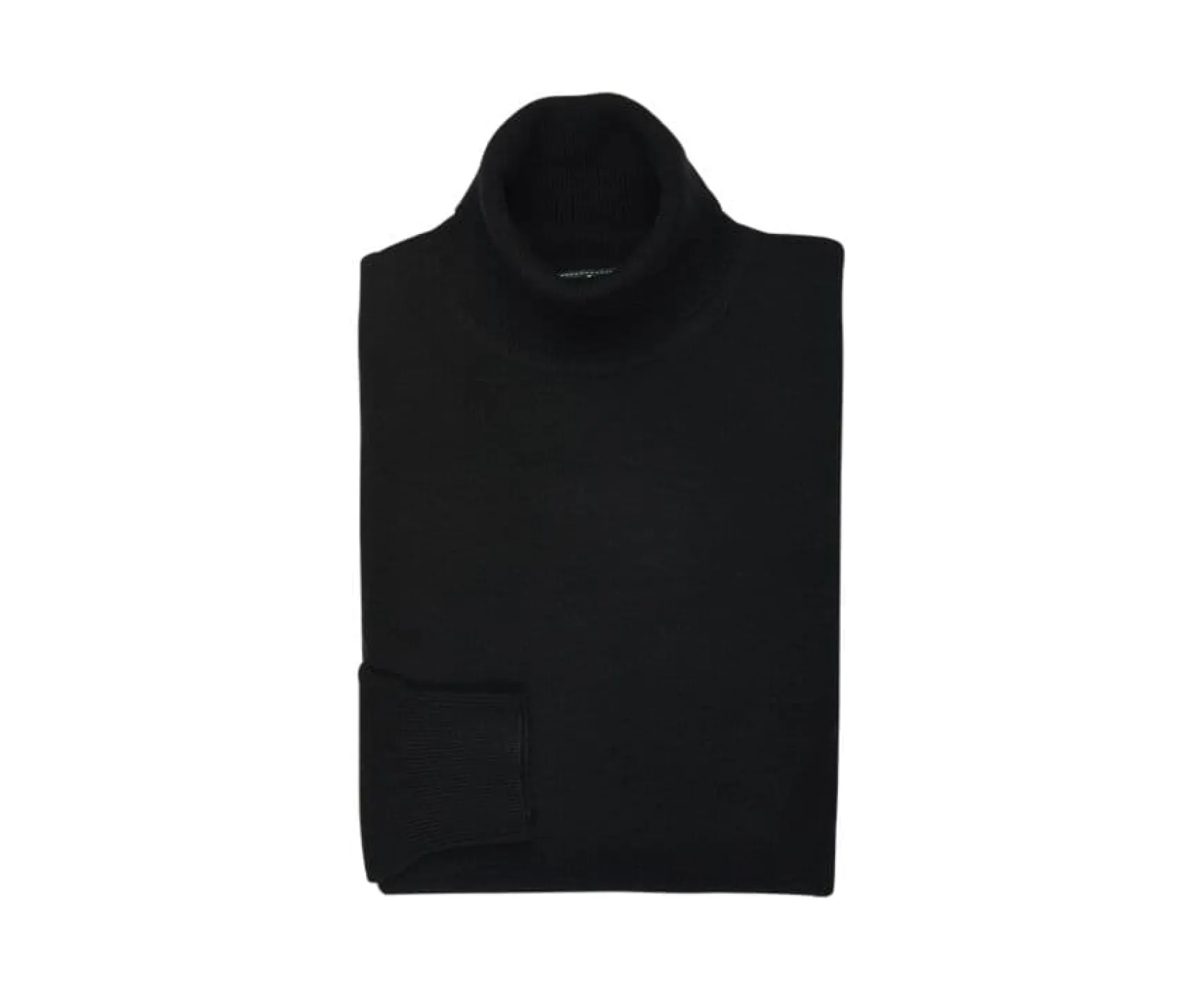 Bexley | Black Wool Roll-Neck Jumper Emeric Blackblack With Black Waistband