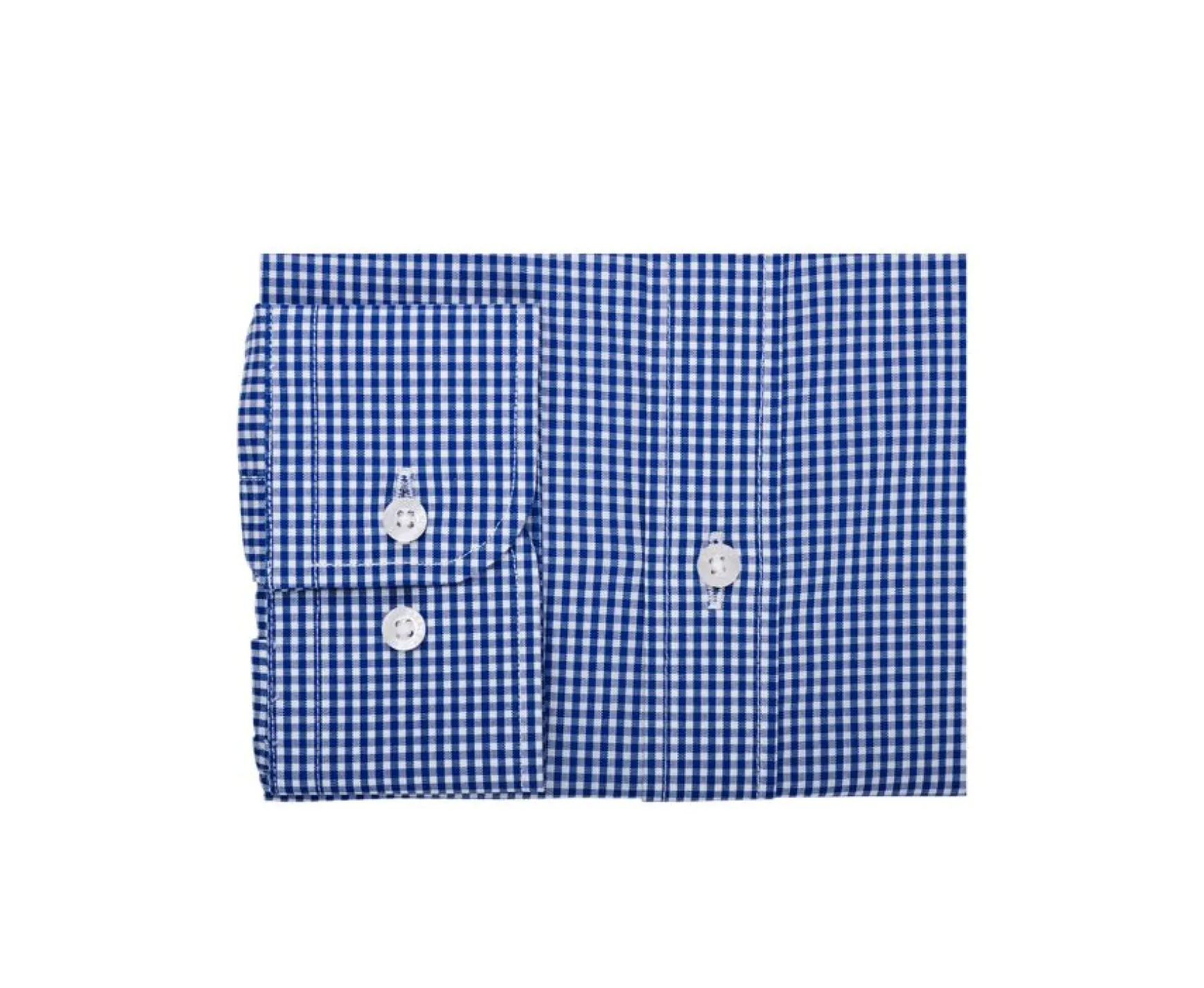 Bexley | Blue & White Cotton Shirt - Straight Collar - Valaire | Blue And White