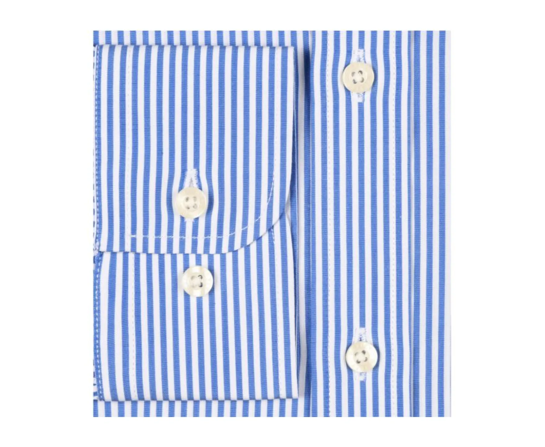 Bexley | Blue And White Cotton Striped Shirt Maximilien Blue Ocean And White