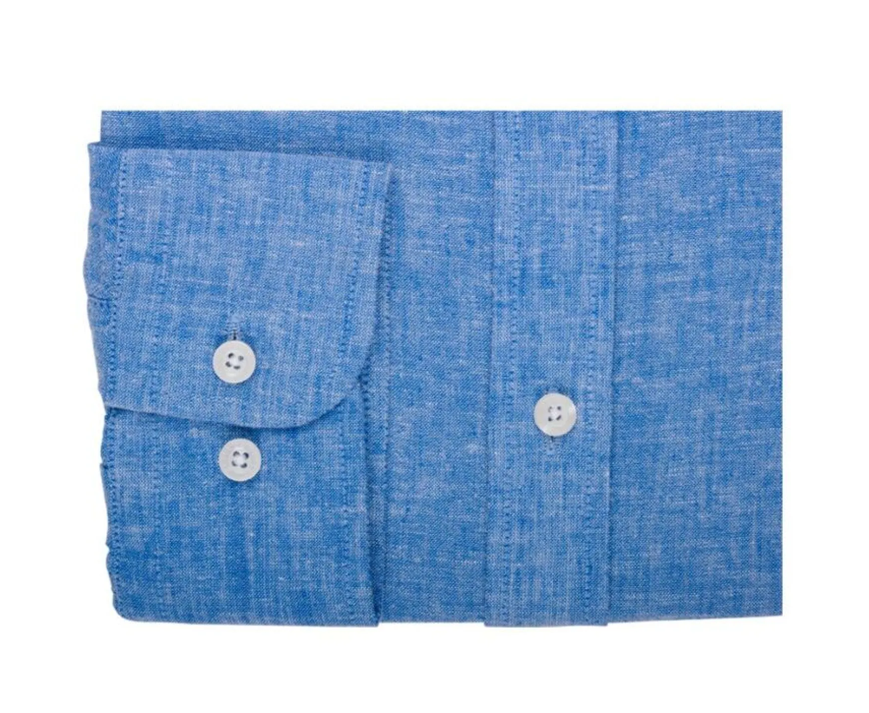 Bexley | Blue Chambray & Ocean Cotton Linen Shirt Silbert Ocean Blue Chambray