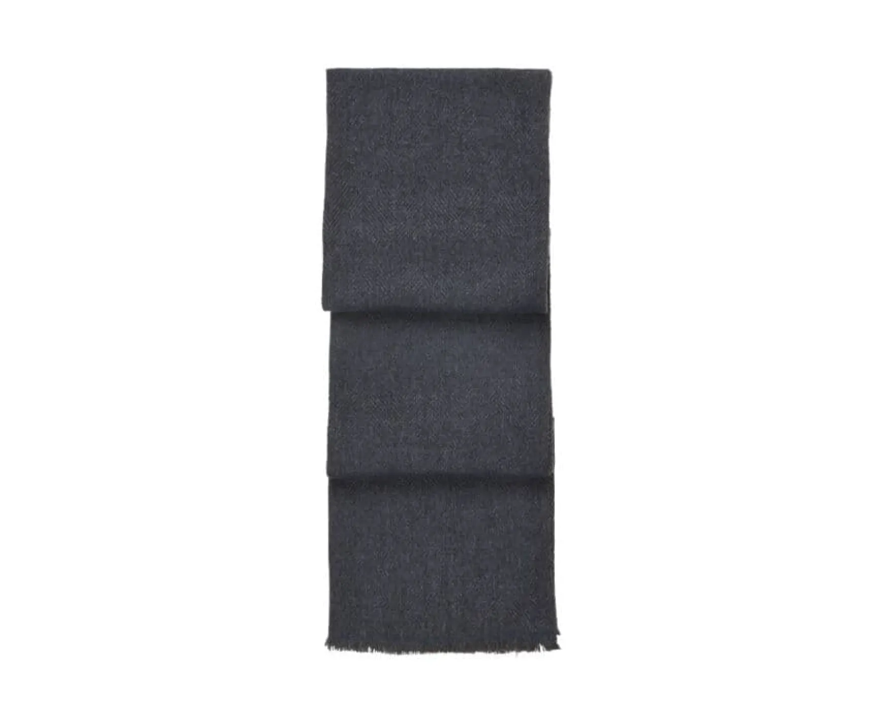 Bexley | Blue Melange Herringbone Light Wool And Cashmere Scarf Chevron-Patterned Blue And Grey