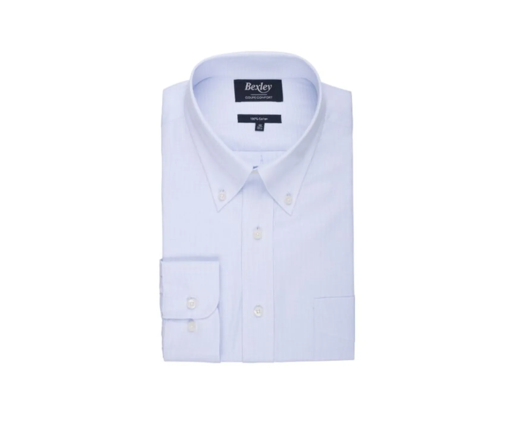 Bexley | Blue Sky Cotton Shirt - Comfort Cut Caden Light Blue