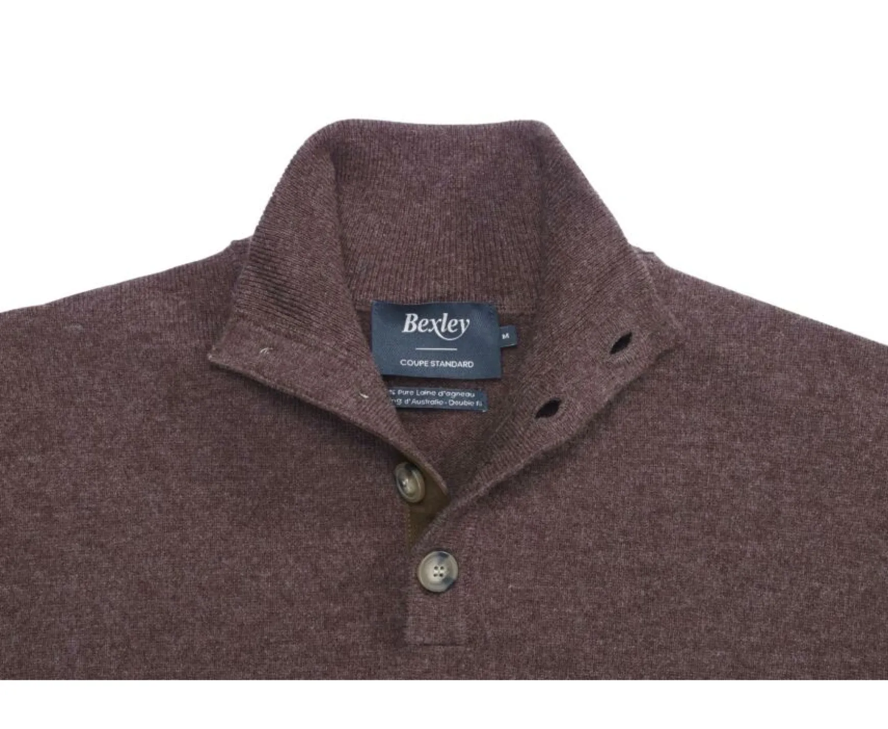 Bexley | Brown High-Collar Wool Jumper Kiltan Chestnut Brown