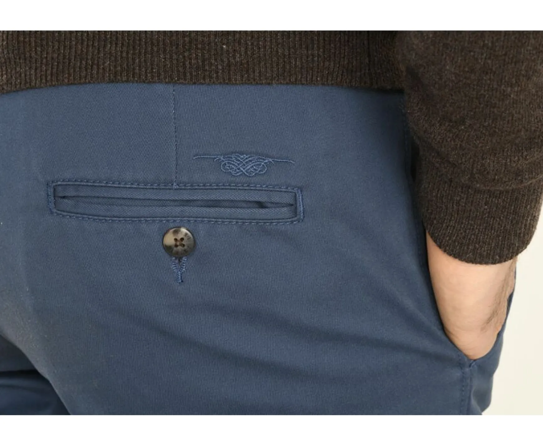 Bexley Adjusted Fit | Chino Trousers For Men Nigel Ii Blue
