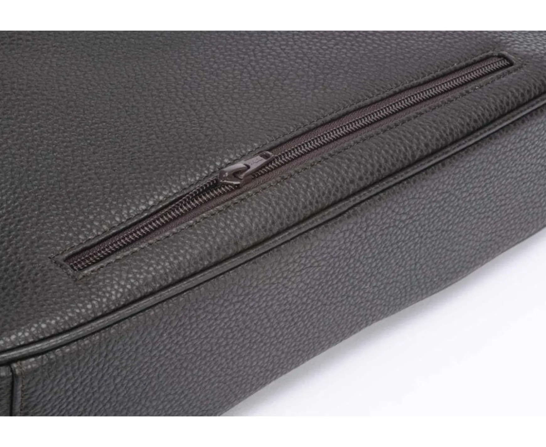 Bexley | Chocolate Grained Men'S Leather Satchel With Shoulder Strap Chocolate Grained Leather