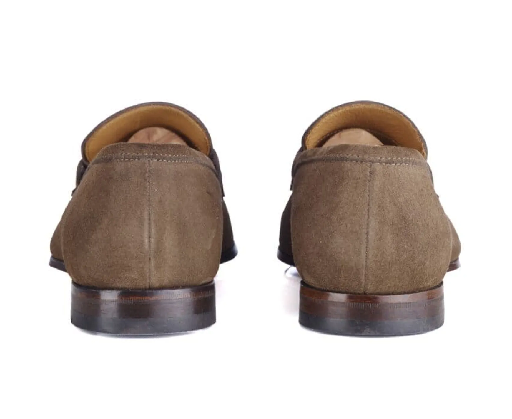 Bexley Comfort Shoes | Cognac Suede Penny Loafers Brione Brown Cognac Suede