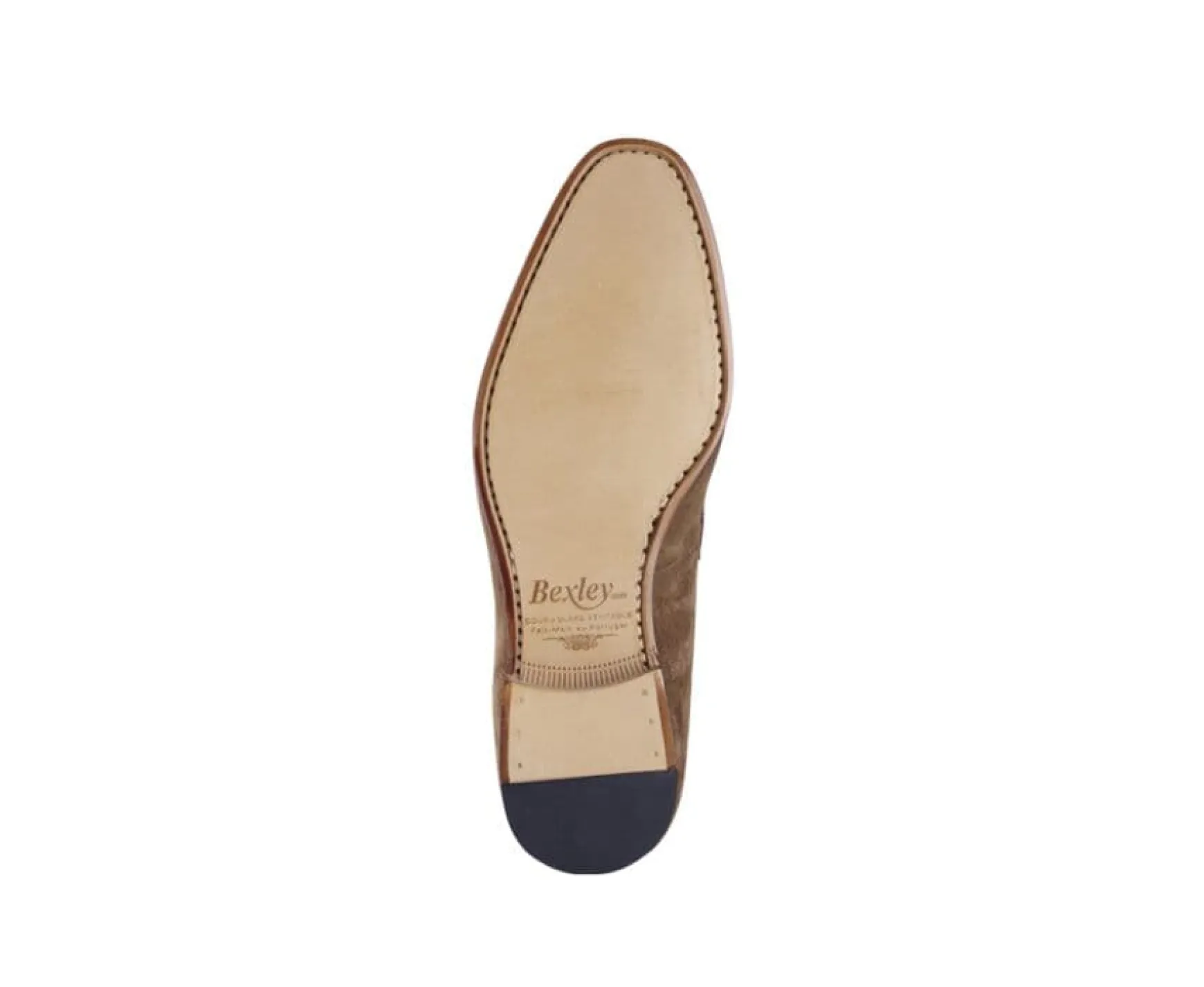 Bexley Comfort Shoes | Cognac Suede Penny Loafers Brione Brown Cognac Suede
