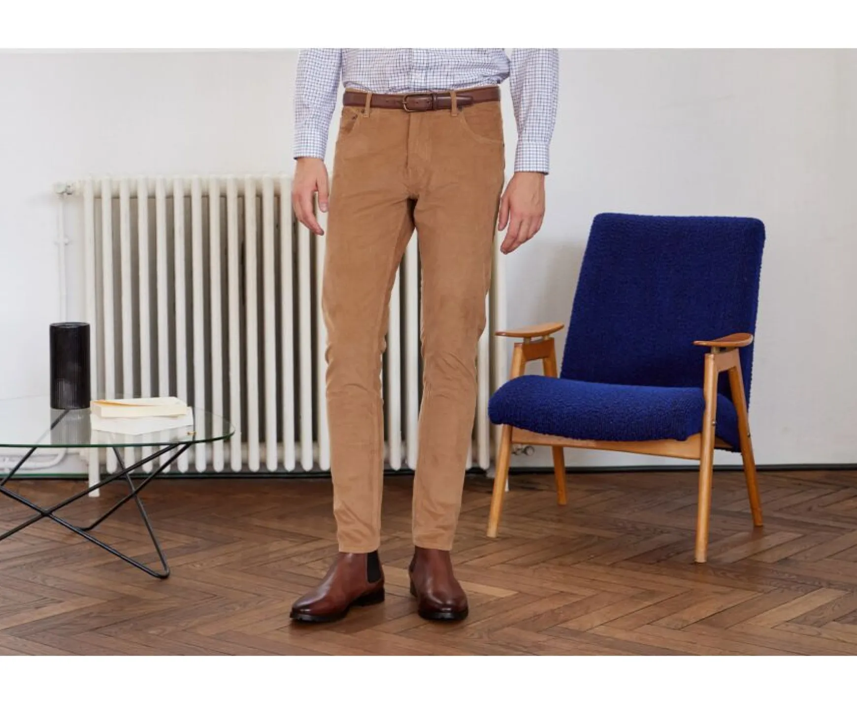 Bexley Adjusted Fit | Corduroy Men'S 5 Pocket Trousers - Kars | Camel