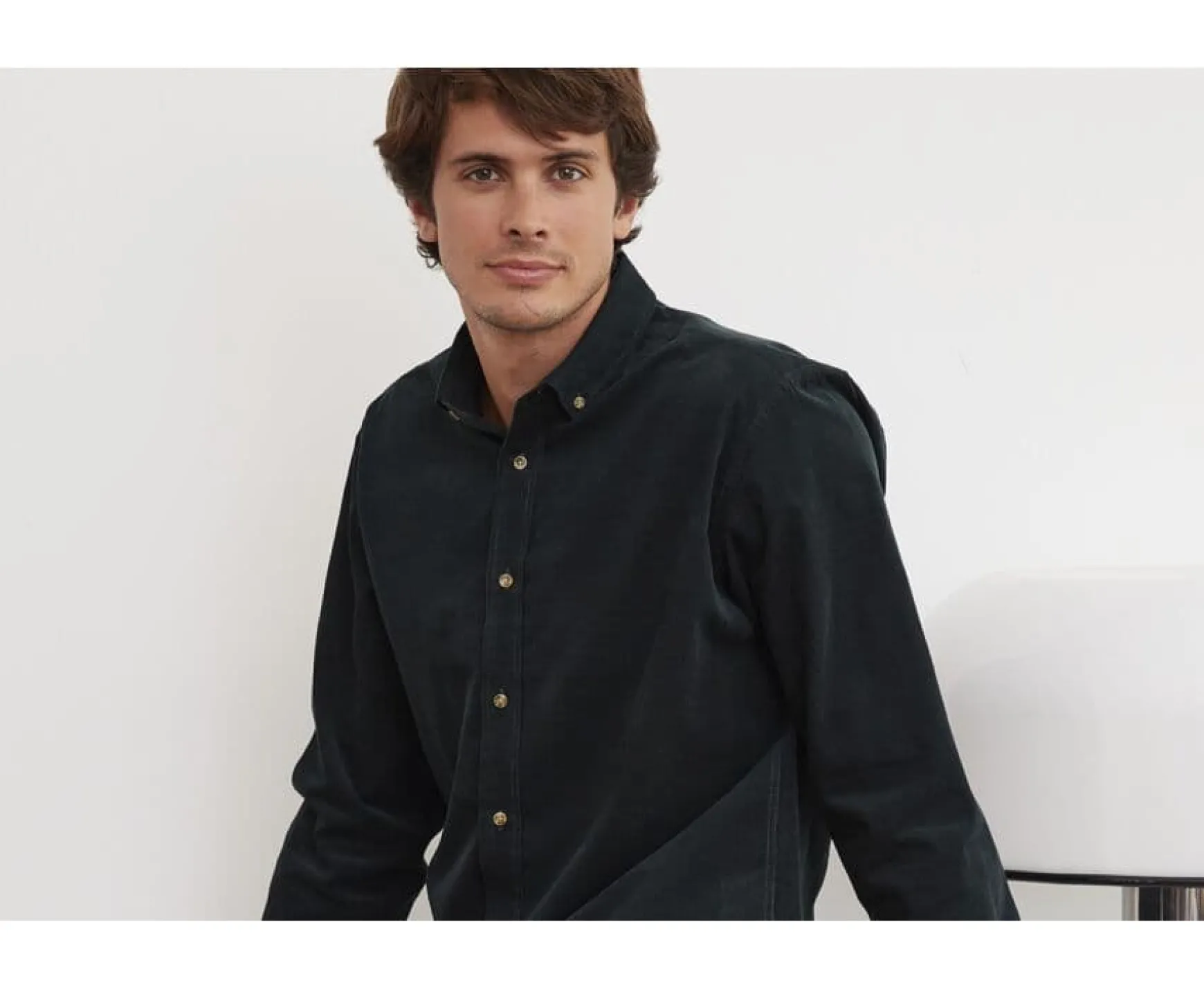 Bexley | Corduroy Shirt Wayne Dark Green