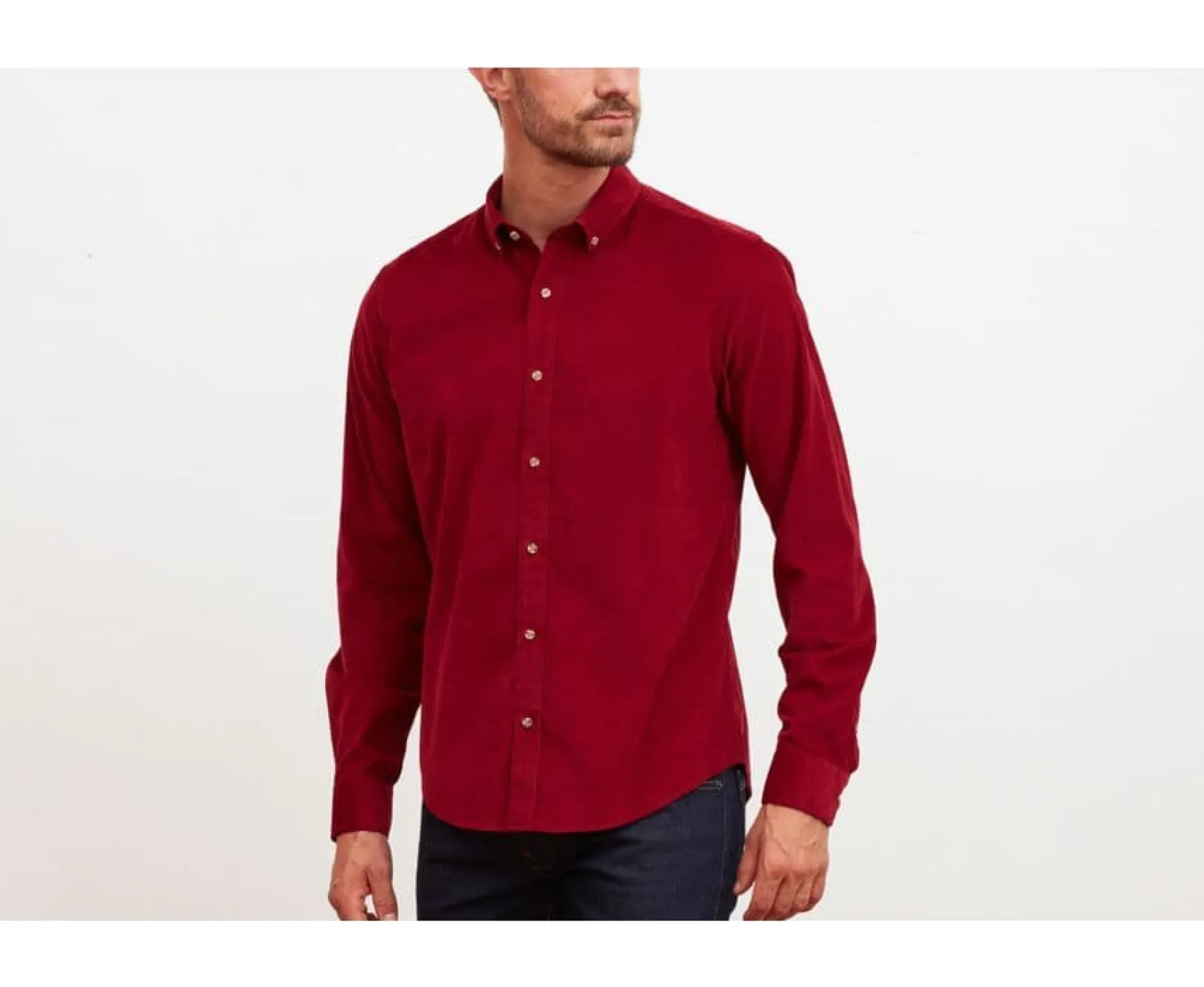 Bexley | Corduroy Shirt Wayne Dark Red