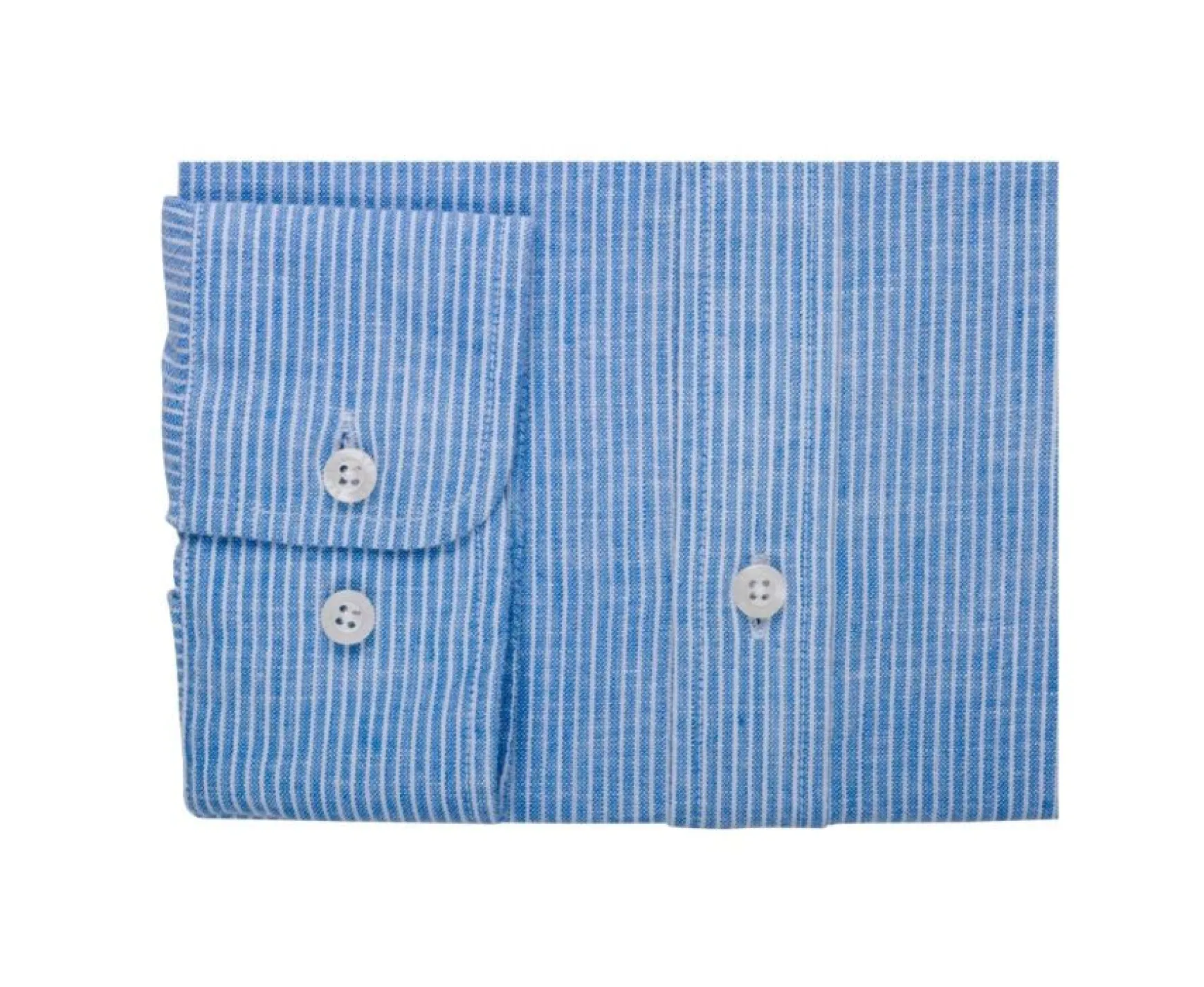 Bexley | Cotton Linen Shirt Edibert Blue & White Trim