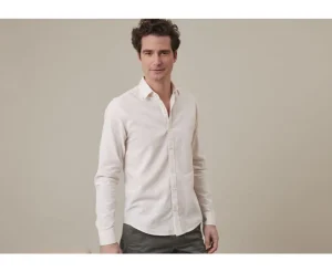 Bexley | Cotton Linen Shirt Silbert Ecru Chambray