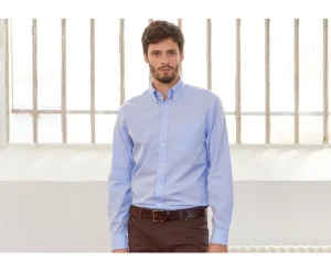 Bexley | Cotton Shirt - American Collar Tommy Blue Sky