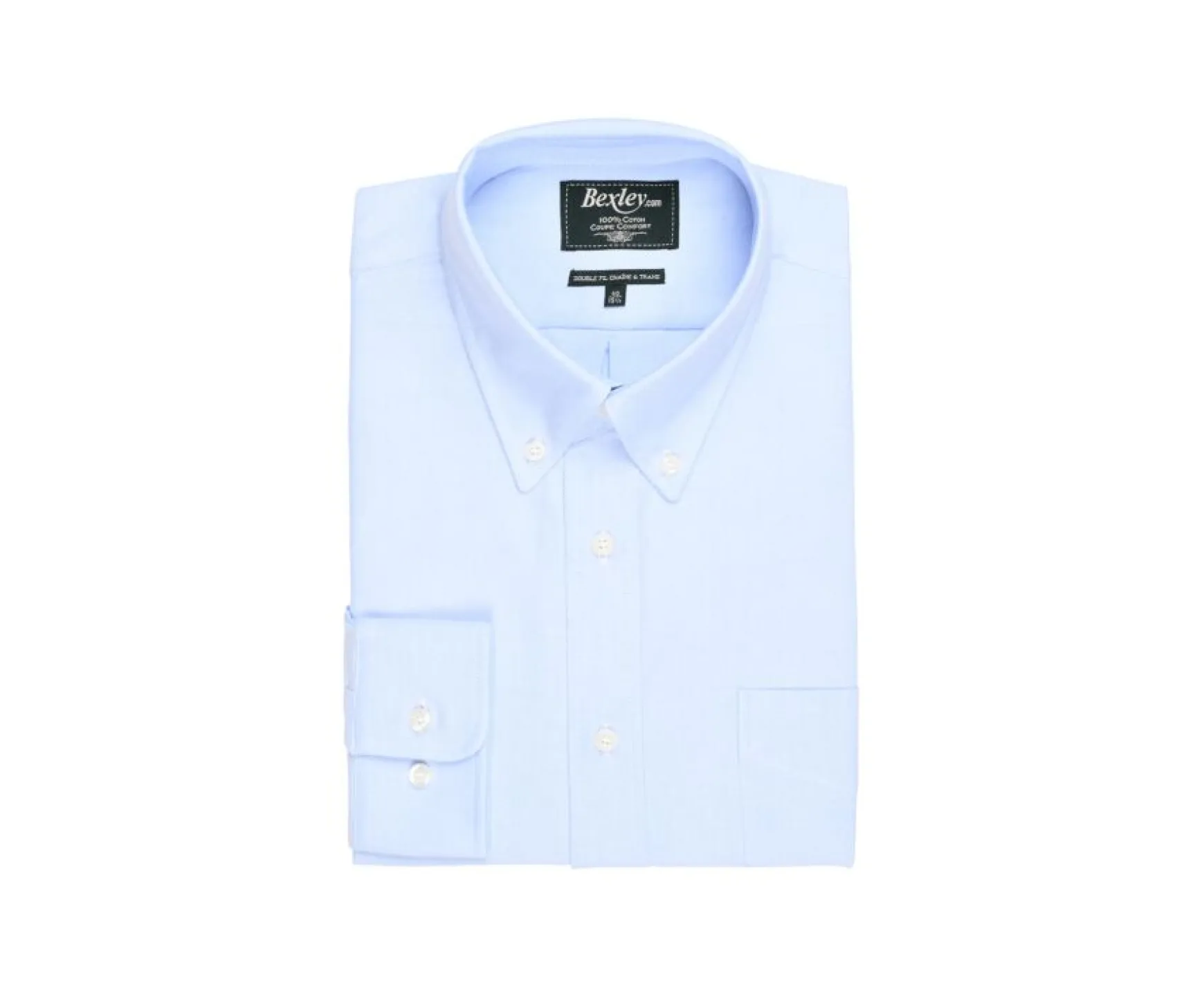 Bexley | Cotton Shirt - American Collar Tommy Blue Sky