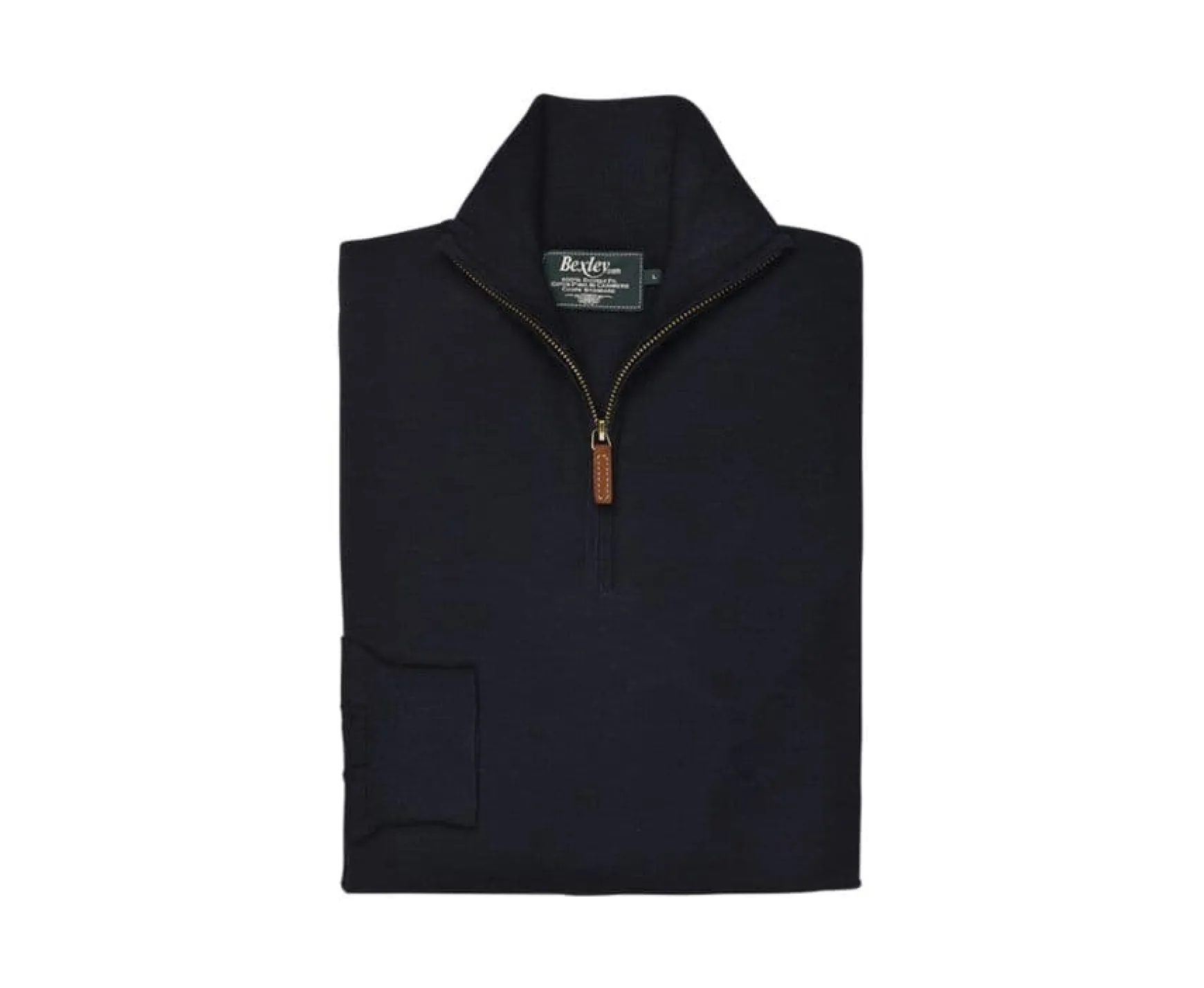 Bexley | Cotton/Cashmere Half-Zip Thin Pullover Vlad Navy