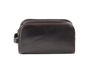Bexley | Dark Chocolate Leather Travel Kit | Cuir Chocolat Fonce