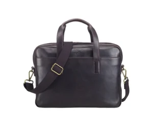Bexley | Dark Chocolate Men'S Leather Briefcase - Harwinton | Cuir Chocolat Fonce