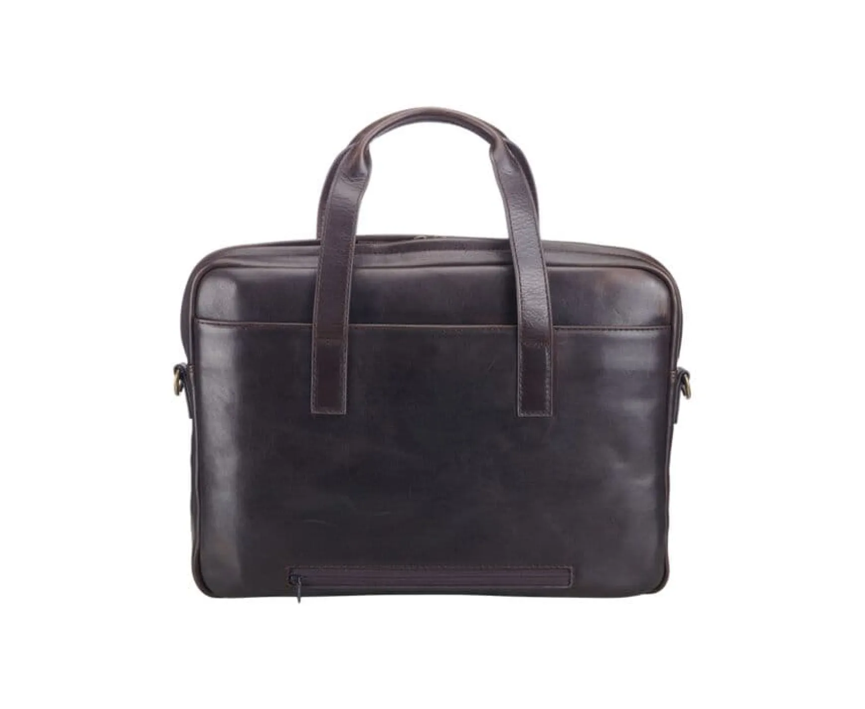 Bexley | Dark Chocolate Men'S Leather Briefcase - Harwinton | Cuir Chocolat Fonce