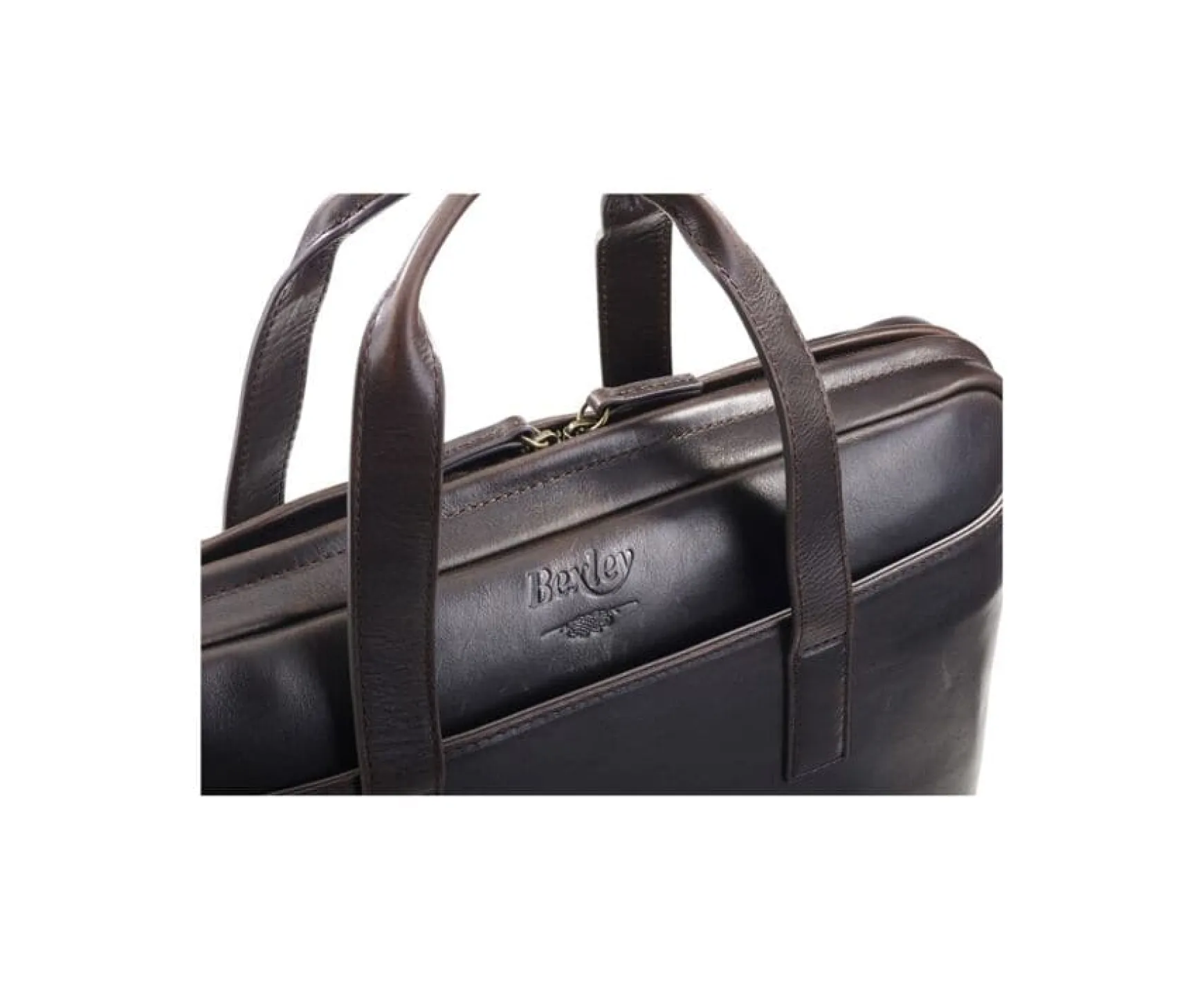 Bexley | Dark Chocolate Men'S Leather Briefcase - Harwinton | Cuir Chocolat Fonce