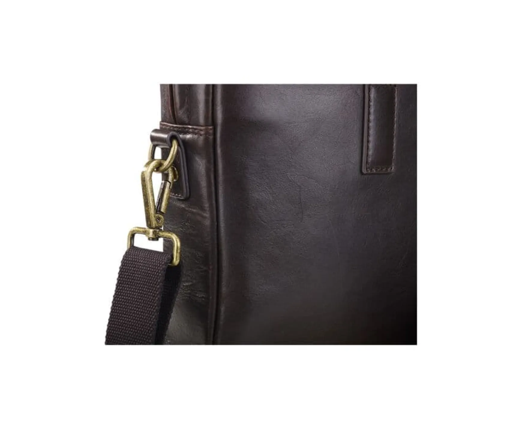 Bexley | Dark Chocolate Men'S Leather Briefcase - Harwinton | Cuir Chocolat Fonce