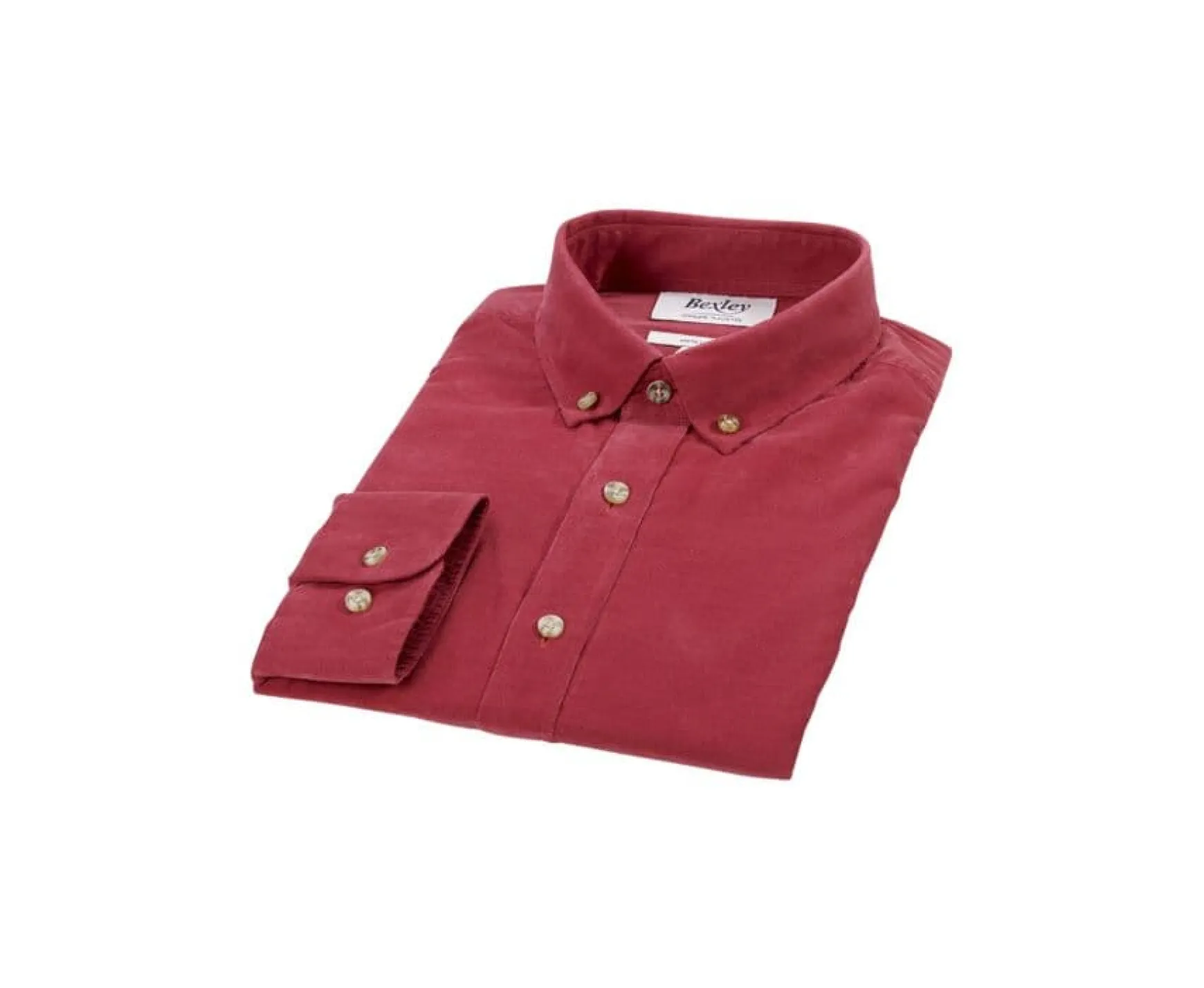 Bexley | Dark Coral Corduroy Shirt - Wayne | Deep Coral