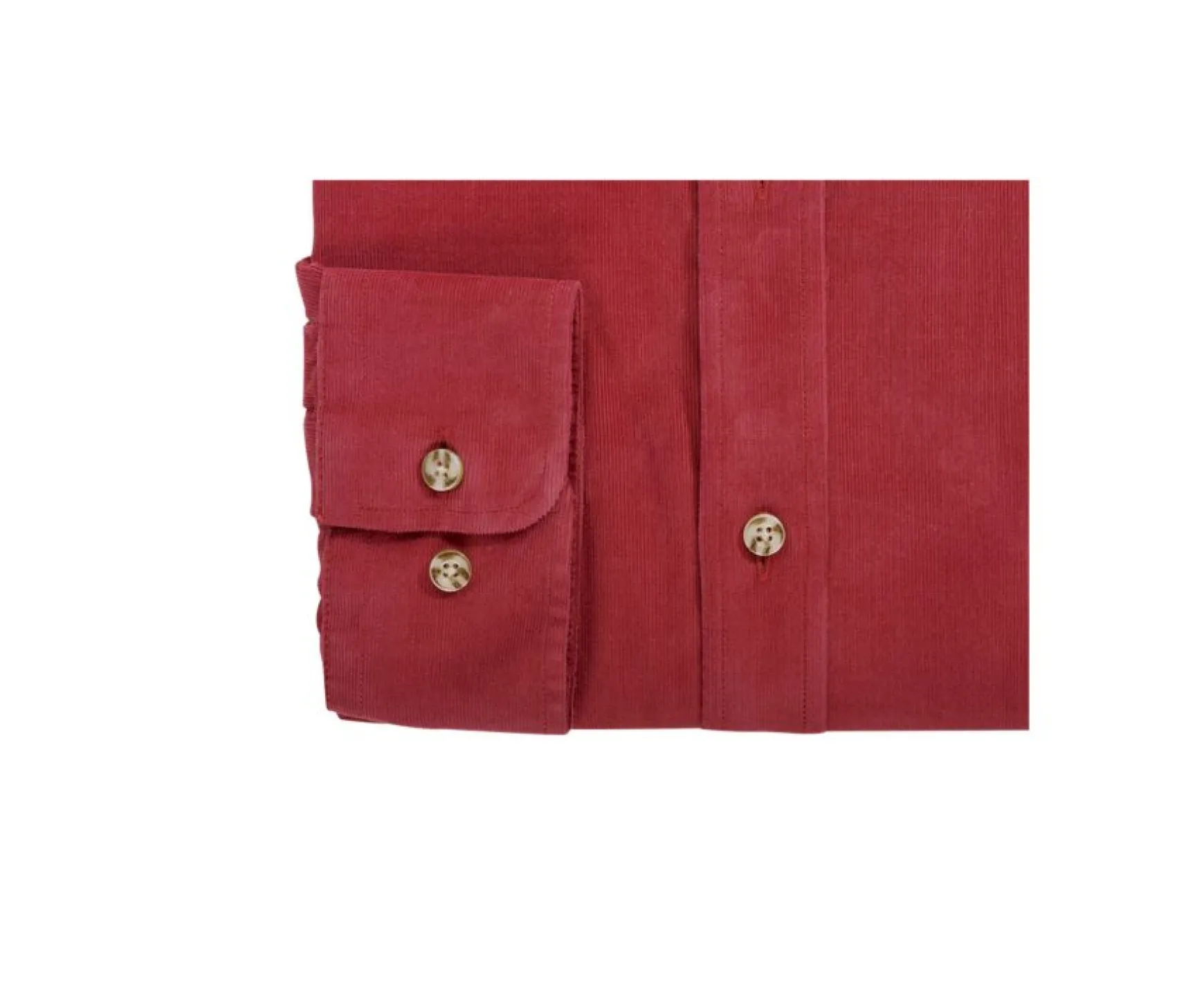Bexley | Dark Coral Corduroy Shirt - Wayne | Deep Coral
