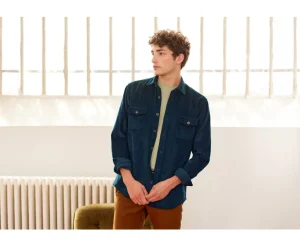 Bexley | Dark Green Corduroy Over Shirt - Victorin | Vert Sombre