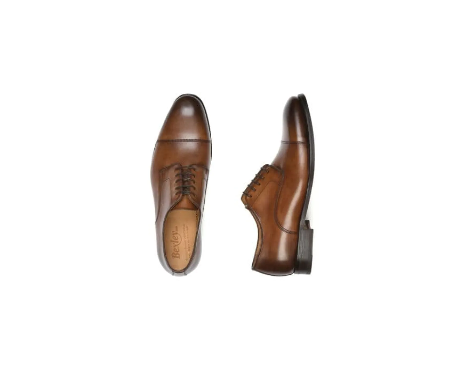 Bexley Derby Shoes | Derby Shoes - Leather Outsole Gilwell Patina Cognac