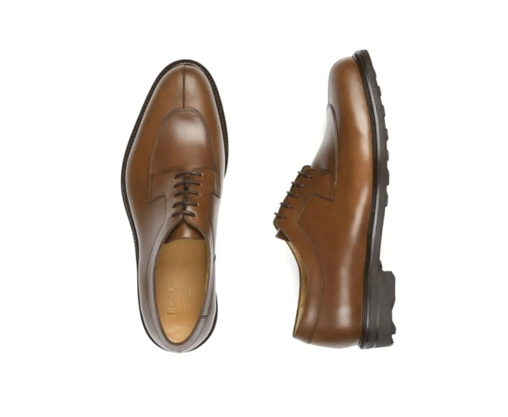 Bexley Comfort Shoes | Derby Shoes - Rubber Outsole Kent Gomme Country Brown Cognac