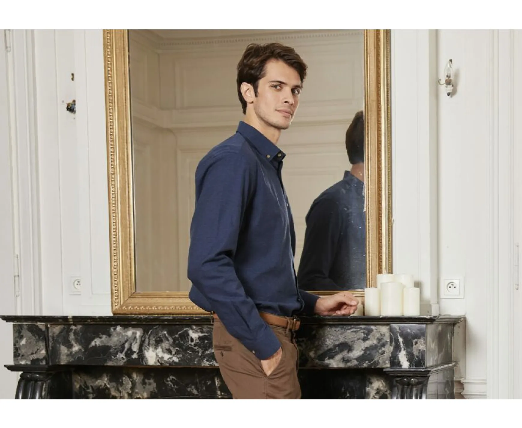 Bexley | Flannel Shirt - Pocket Alexander Navy