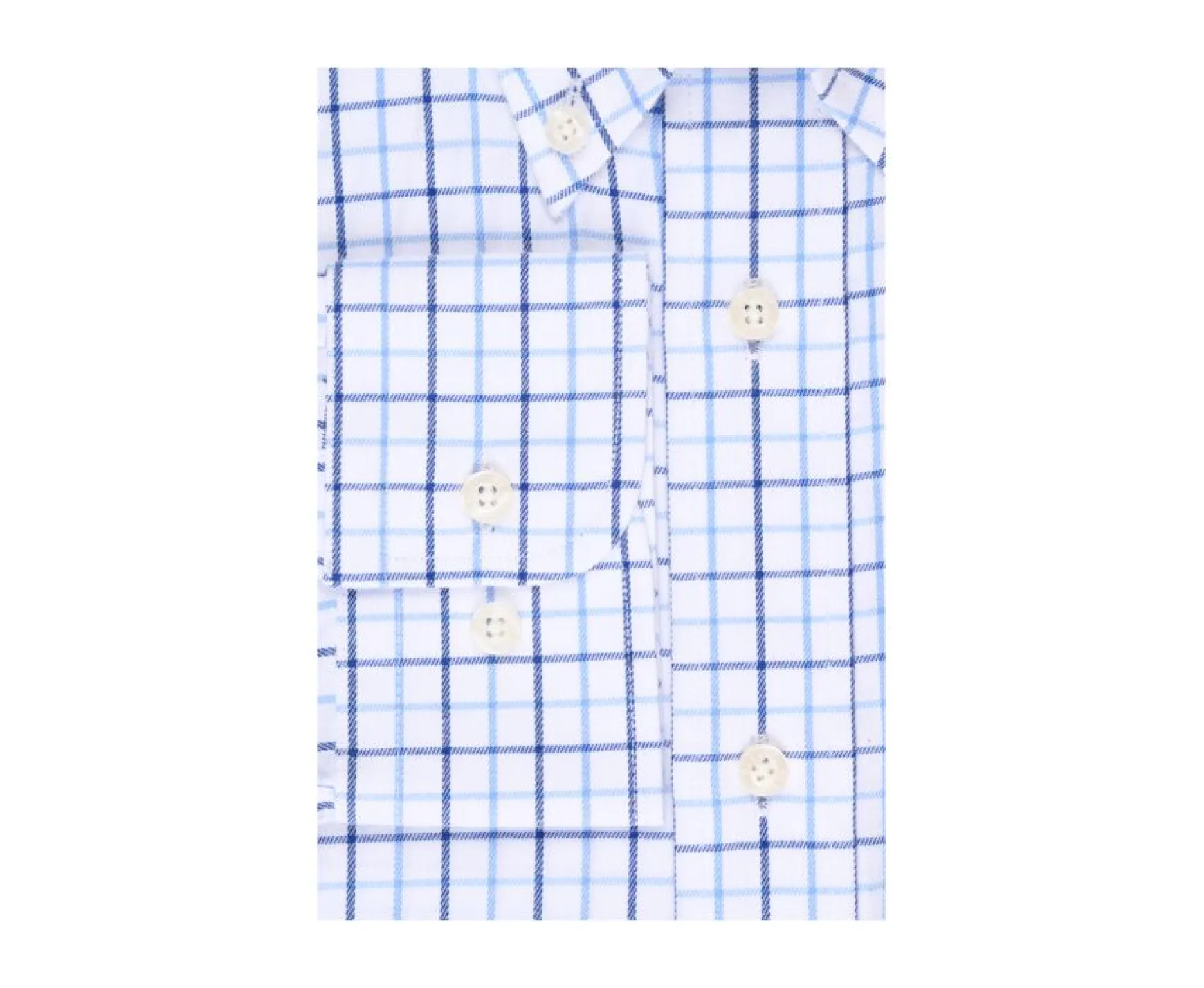 Bexley | Flannel Shirt With Blue Checks Lindsay White And Blue