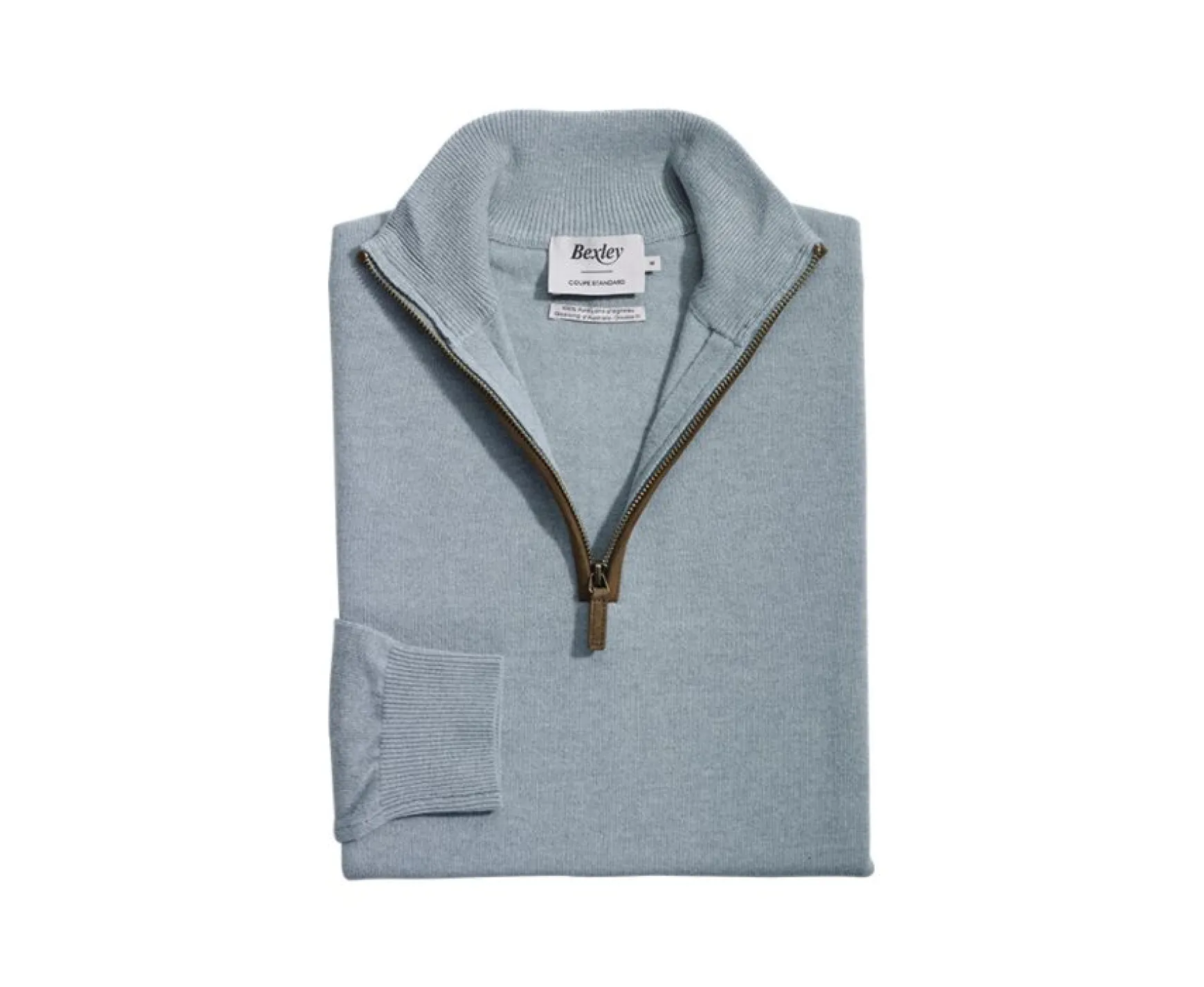 Bexley | Green Eucalyptus Half-Zip Wool Jumper - Keithy | Vert Eucalyptus