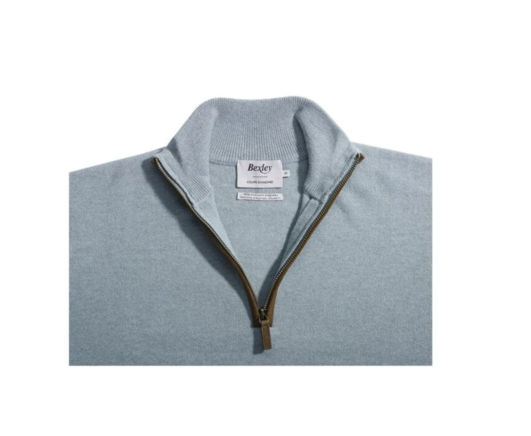 Bexley | Green Eucalyptus Half-Zip Wool Jumper - Keithy | Vert Eucalyptus