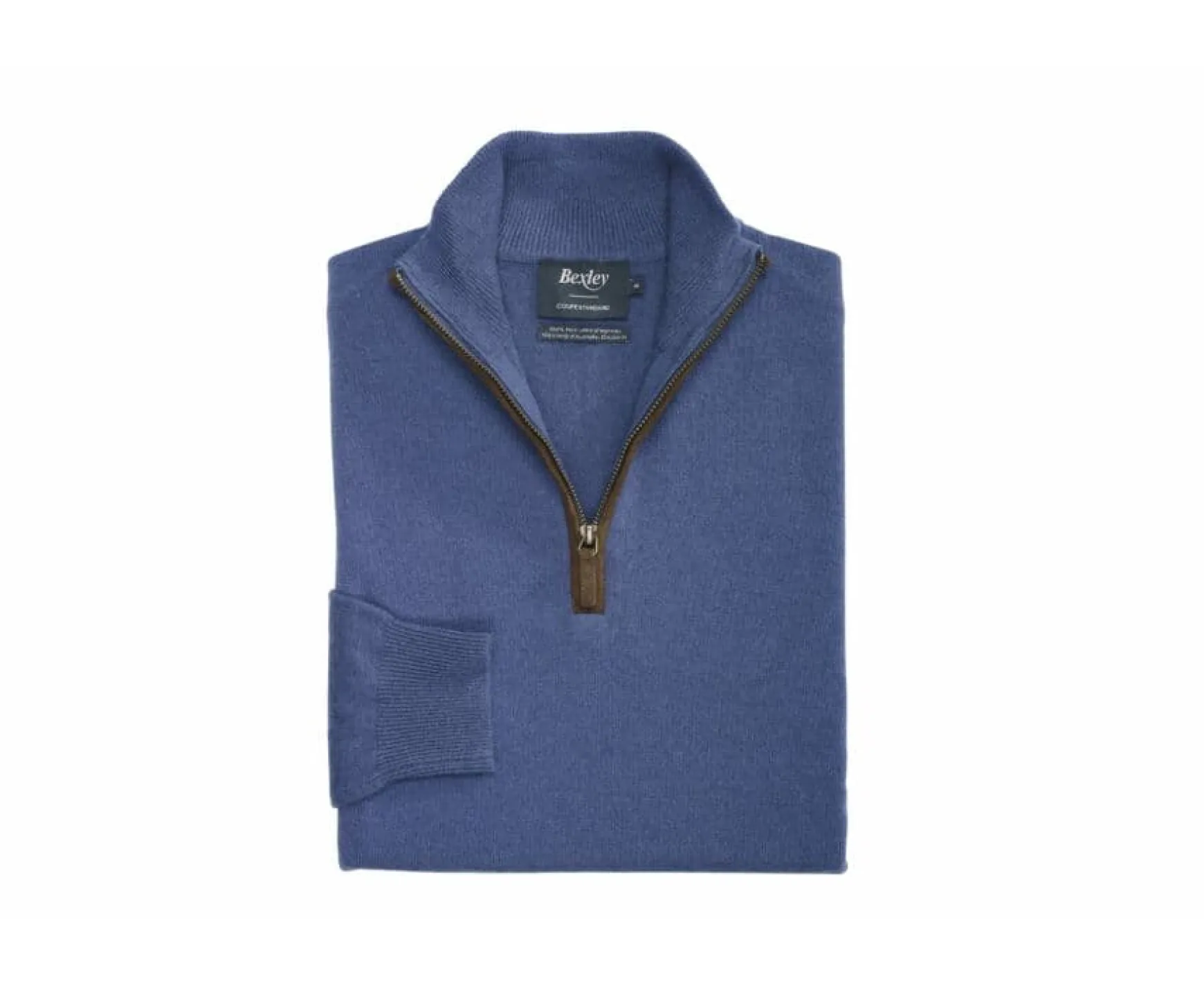 Bexley | Half-Zip Wool Jumper Keithy Prussian Blue