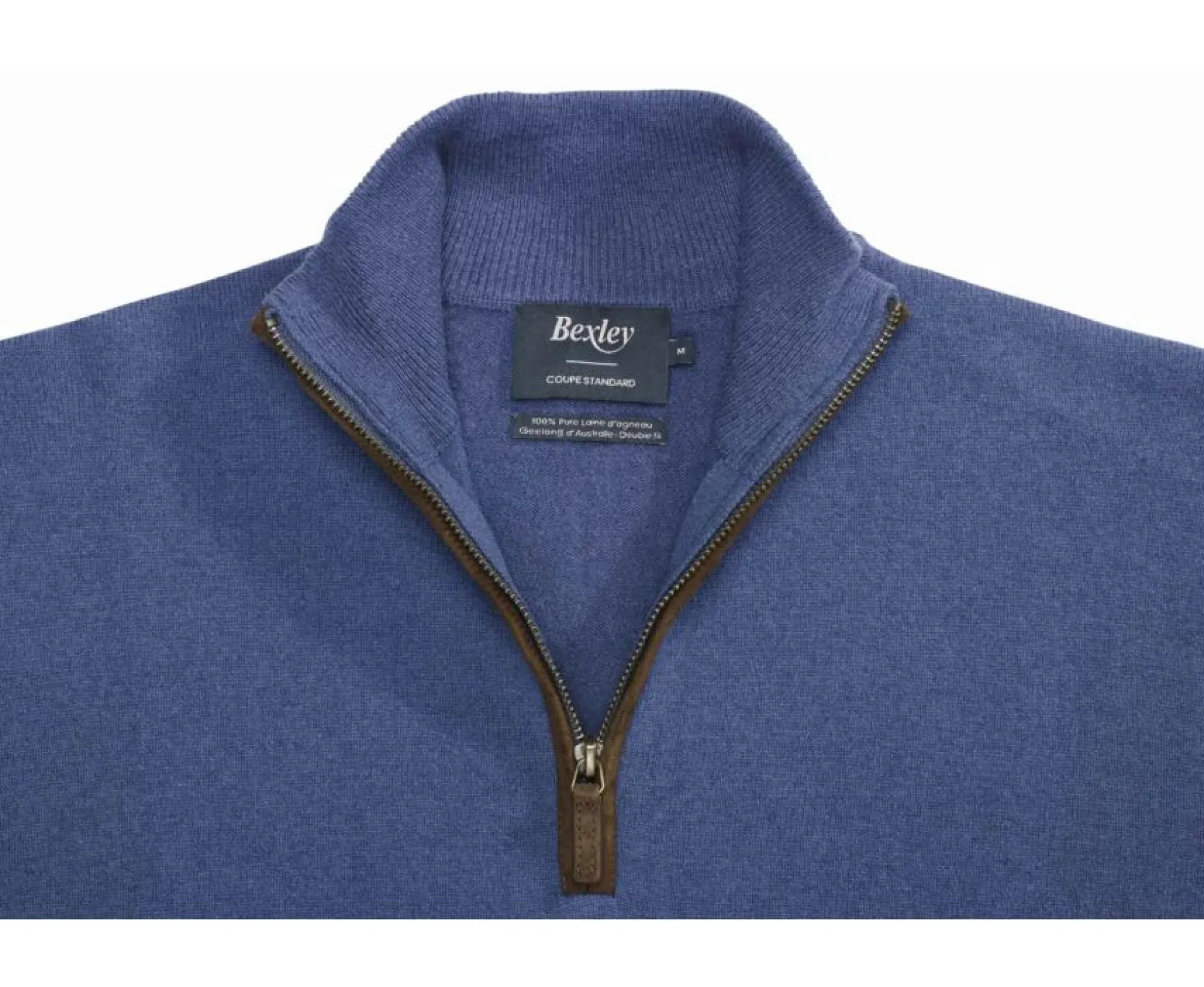 Bexley | Half-Zip Wool Jumper Keithy Prussian Blue
